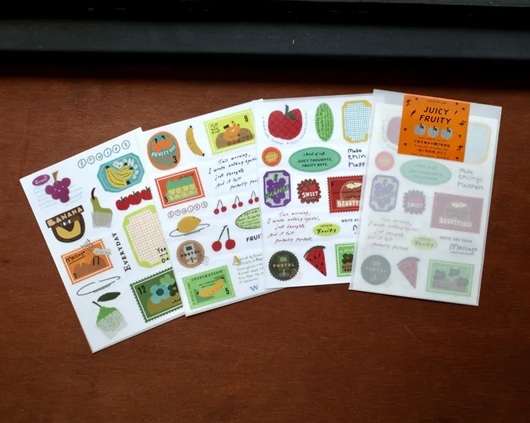 A Kind of cafe什物．自由水果 轉印貼紙(三入組)