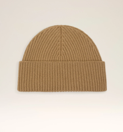 1LN1007-036 AMI Brown Wool Ami De Coeur Beanie Camel/Black #UBO006.018.288 (P-BR-E)