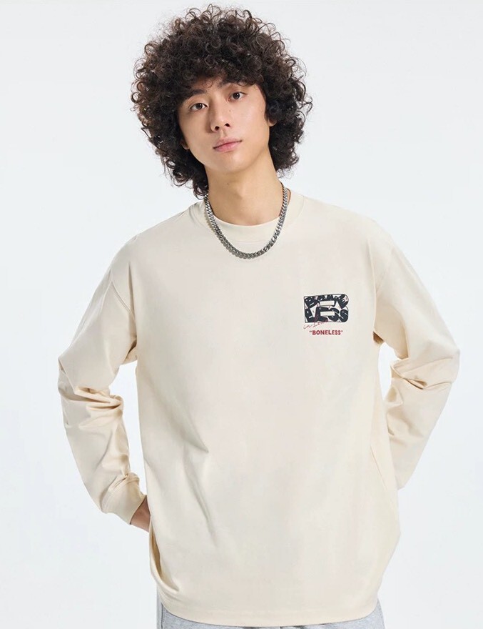 BONELESS 趣味字母印花 長袖