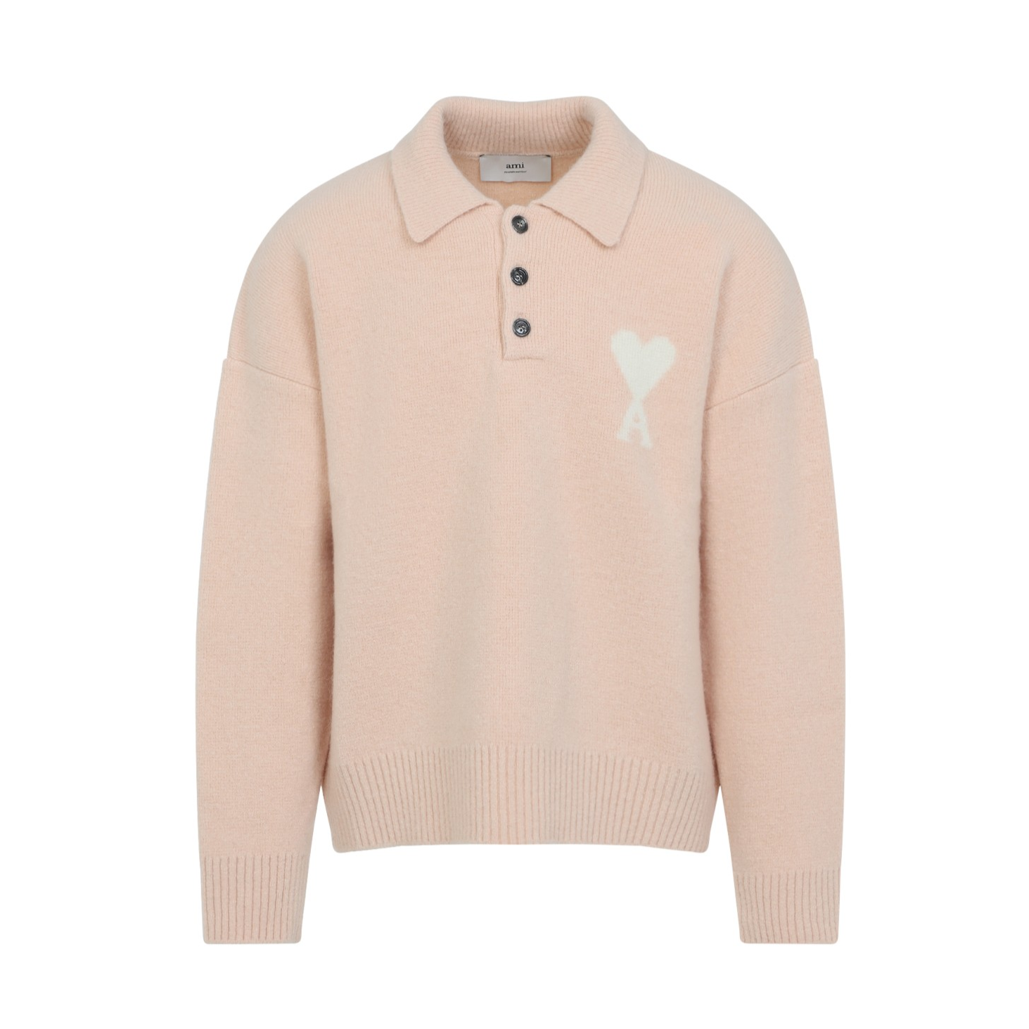 1LN1007-049 AMI Coeur Polo Pink #UPL408-KN0135-6807 (C-BR-E)