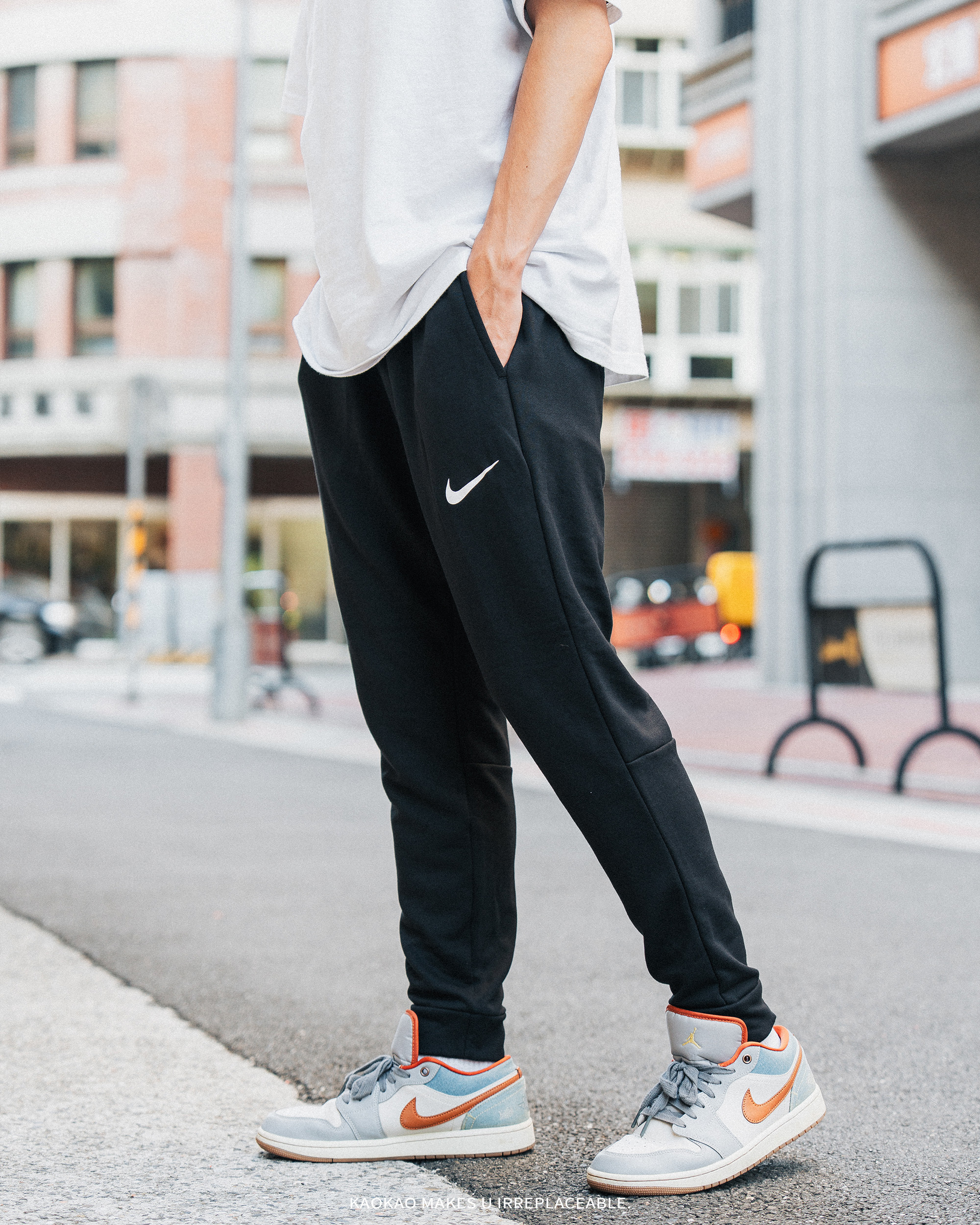 Nike Dri-FIT 男款 速乾 運動 訓練長褲 黑/灰CJ4313-010(071)