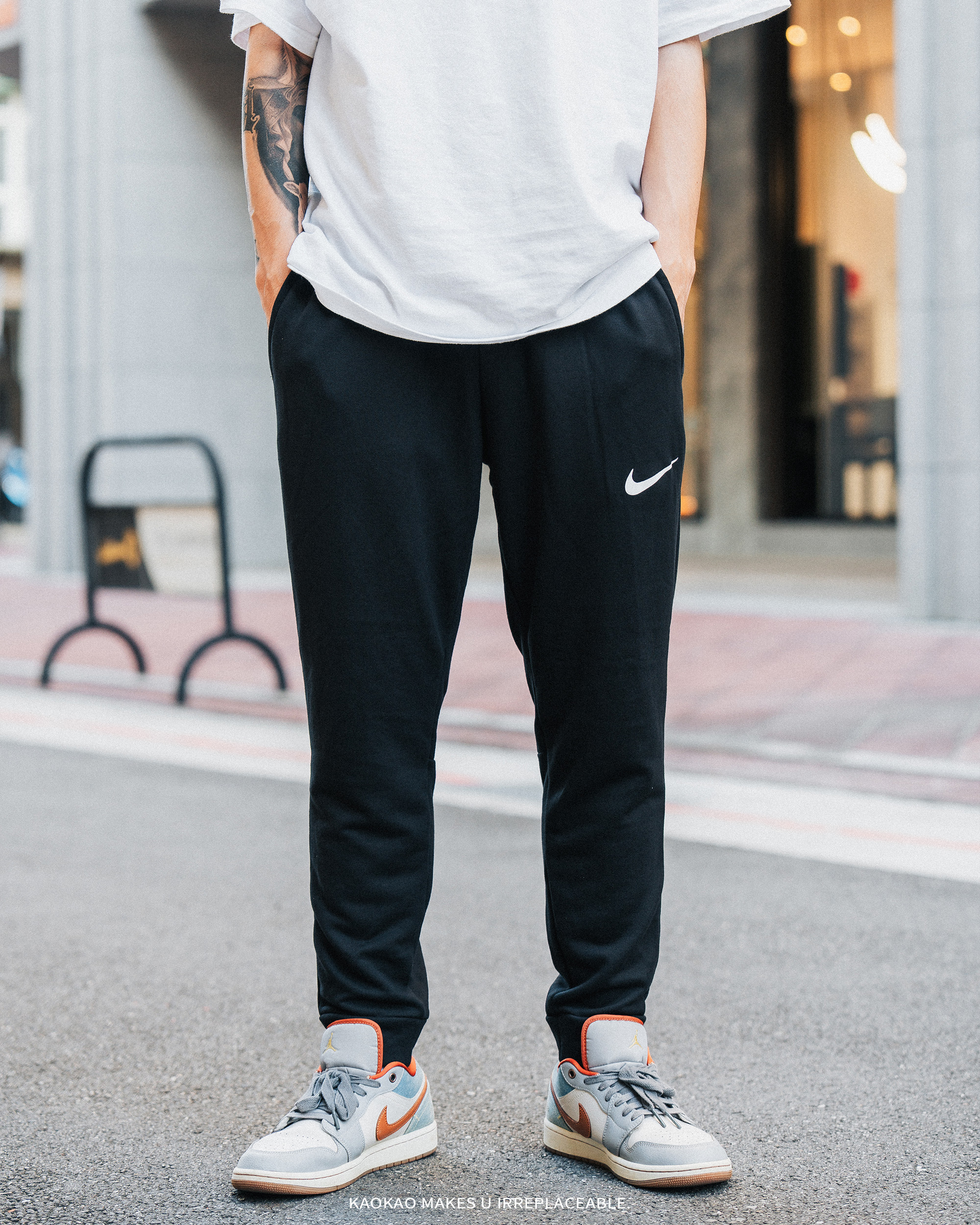 Nike Dri-FIT 男款 速乾 運動 訓練長褲 黑/灰CJ4313-010(071)