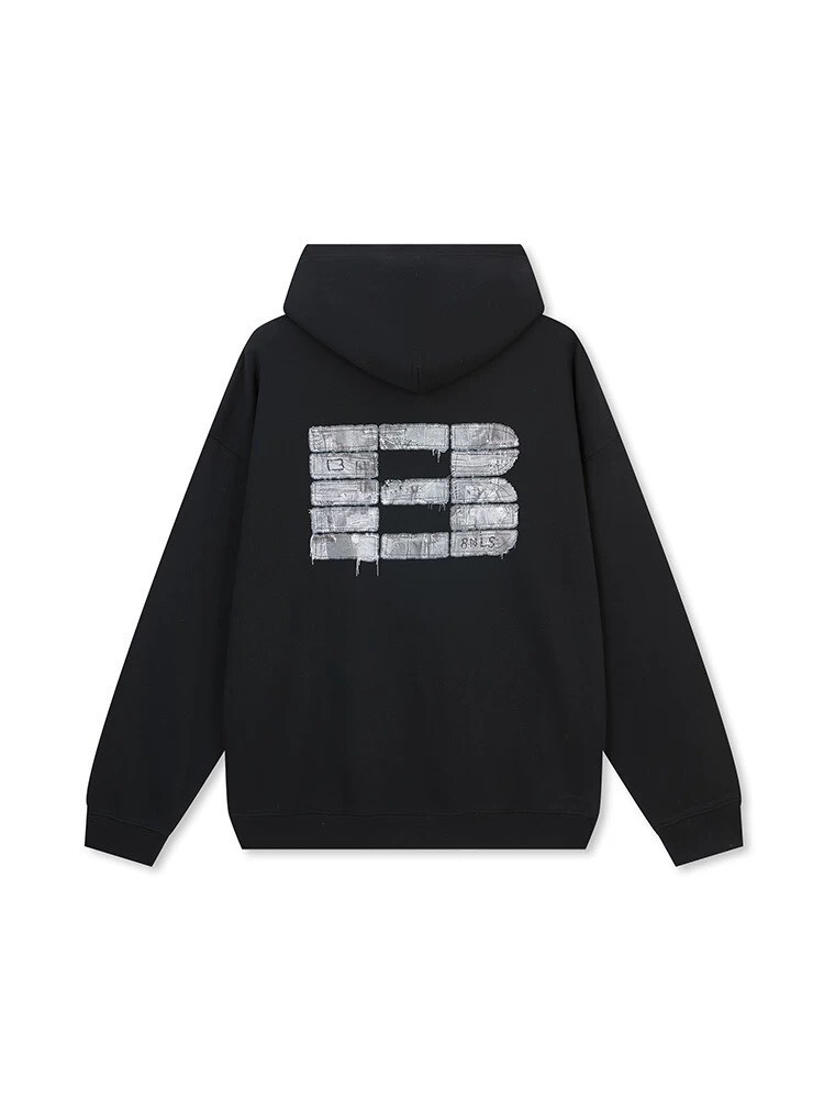 BONELESS 牛仔印花 連帽長袖