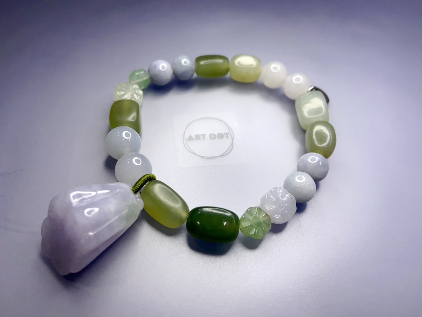 荷塘玉色｜紫色翡翠、和田玉綠色系、紫翡蓮蓬雕件｜