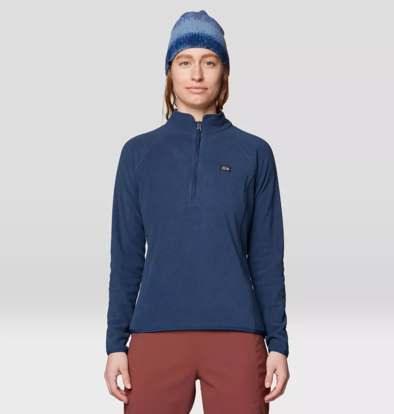 Mountain Hardwear 女款 Microchill 1/4 Zip Pullover 輕量保暖刷毛半拉長袖上衣 25FW