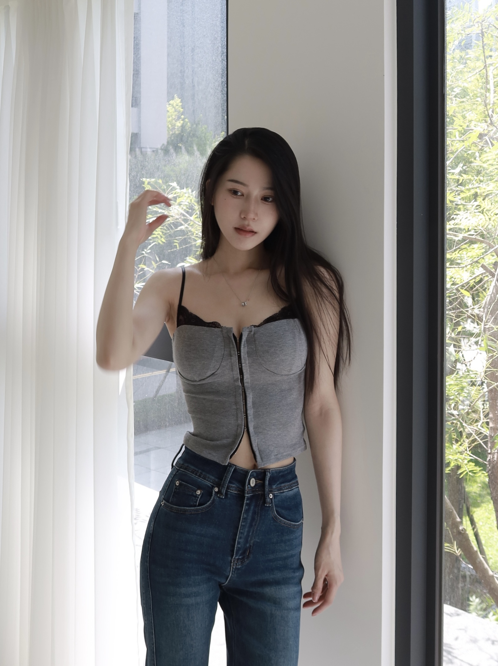 純慾細肩蕾絲馬甲bra top