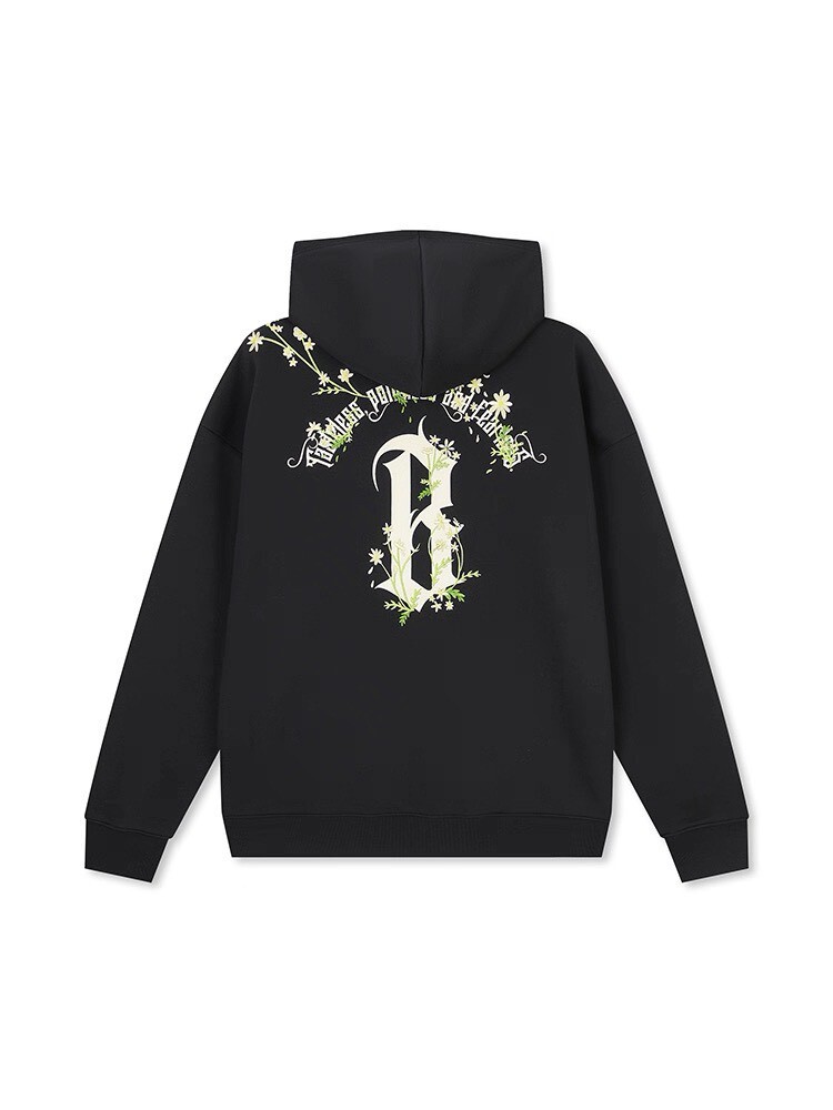 BONELESS 哥特小雛菊印繡 連帽長袖