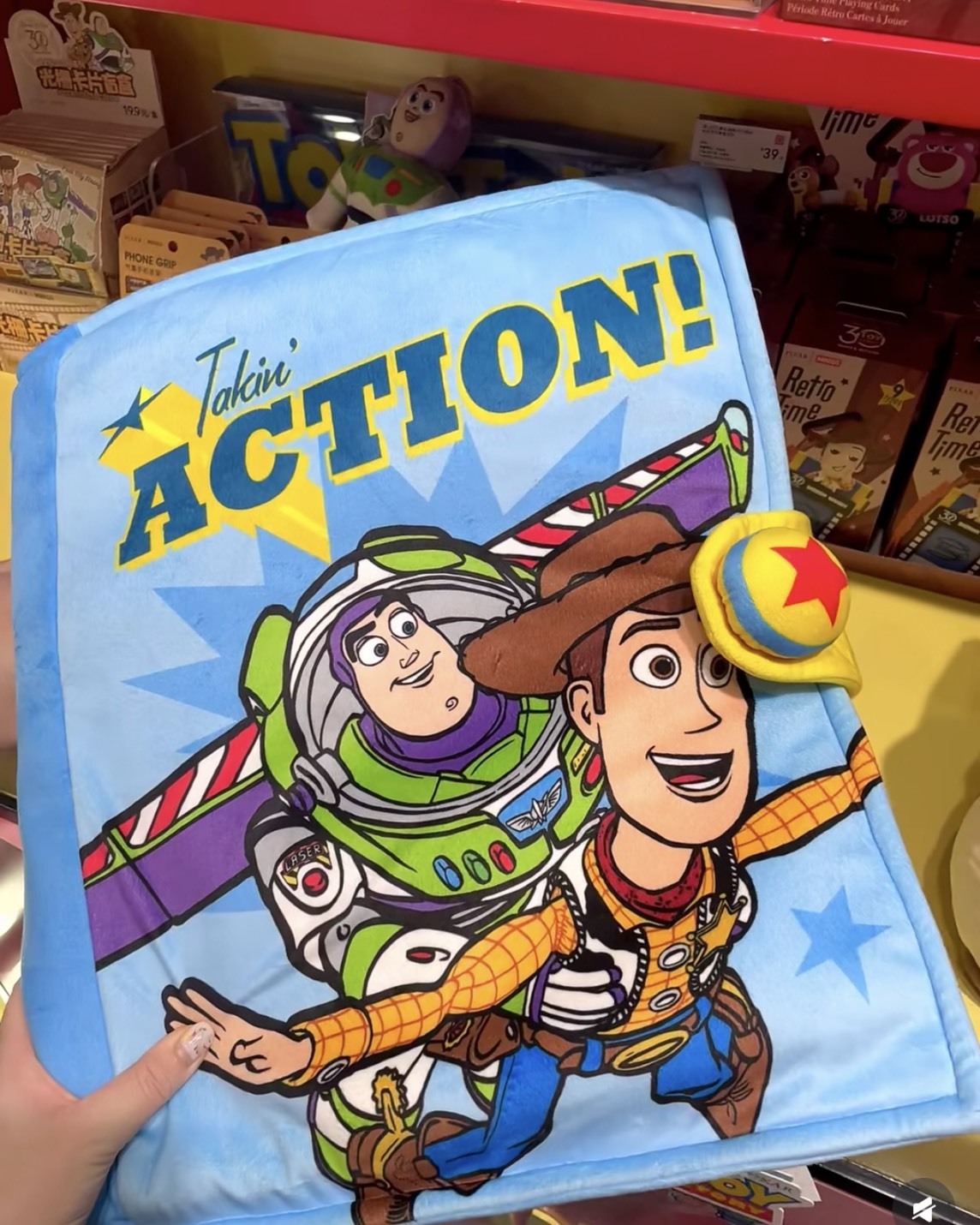 <正版授權>MINSO 名創 迪士尼 皮克斯系列 玩具總動員 漫畫書靠枕 抱枕