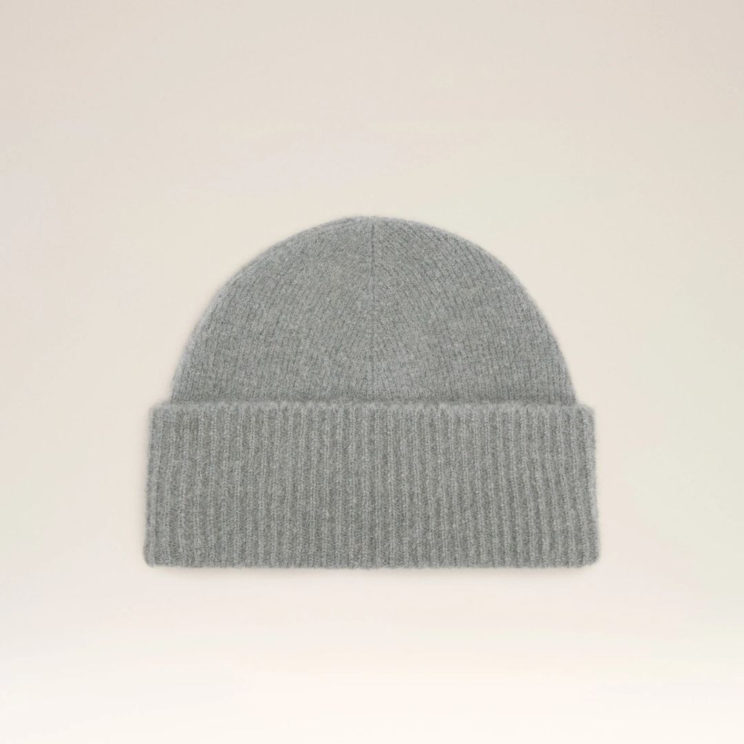 1LN1007-061 AMI Grey Alpaca Striped Ami De Coeur Beanie #UBO005-KN0135-058 (P-BR-E)