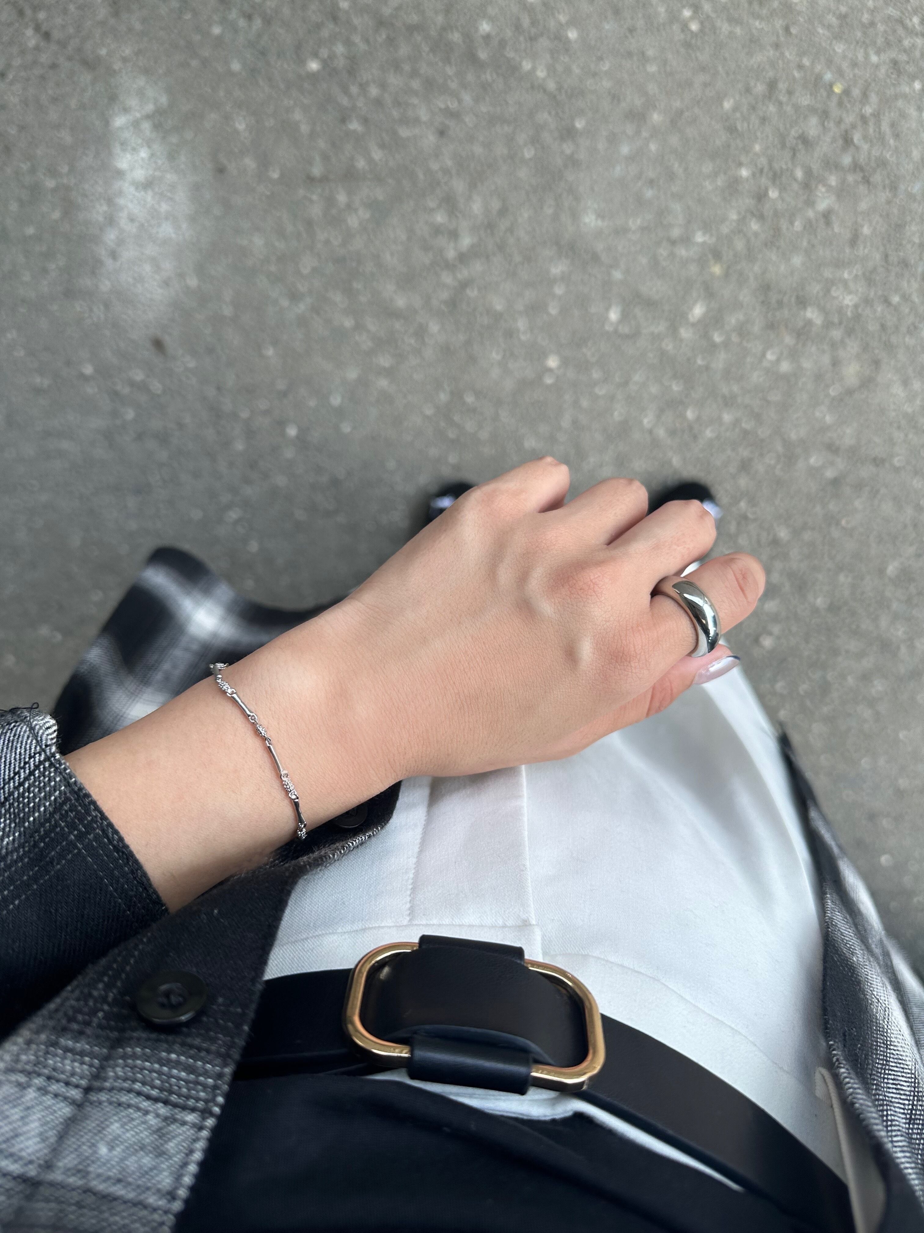 S925 bamboo chain bracelet