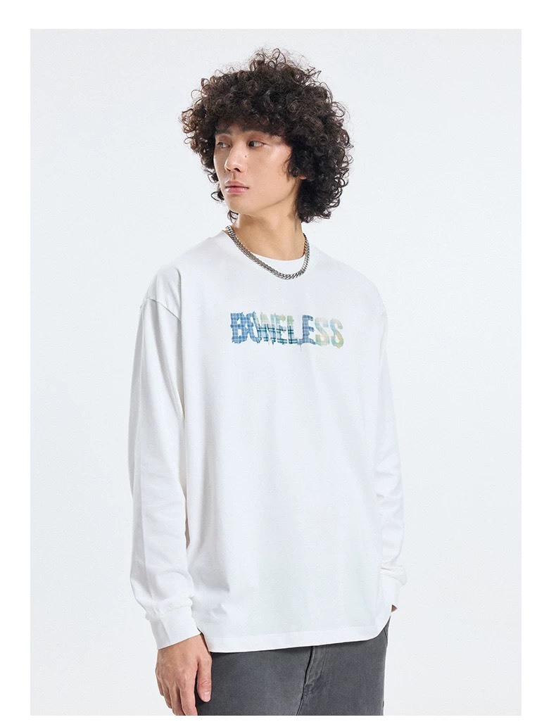 BONELESS 格紋印花 長袖