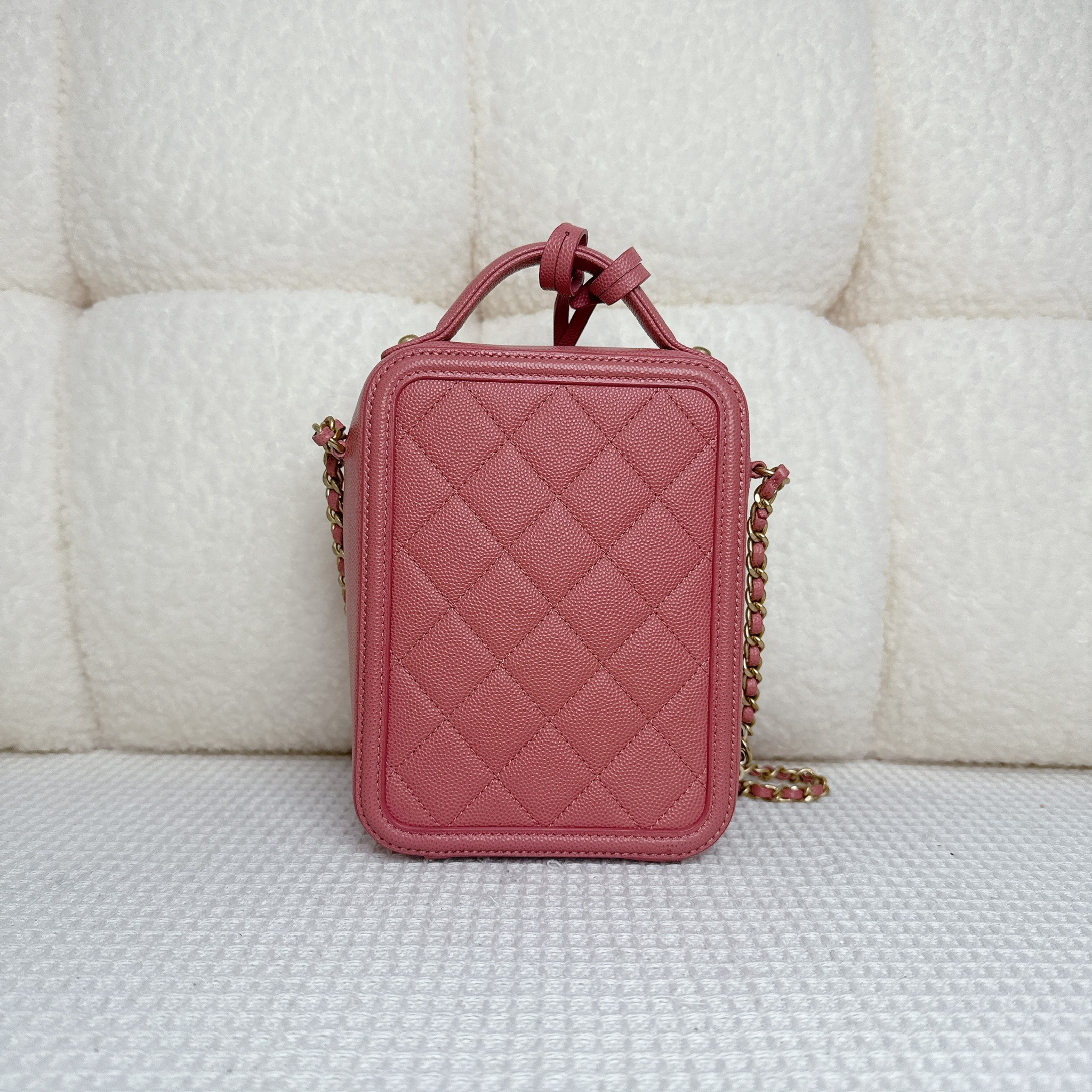 Chanel North South Filigree Bag - Pink / Ghw