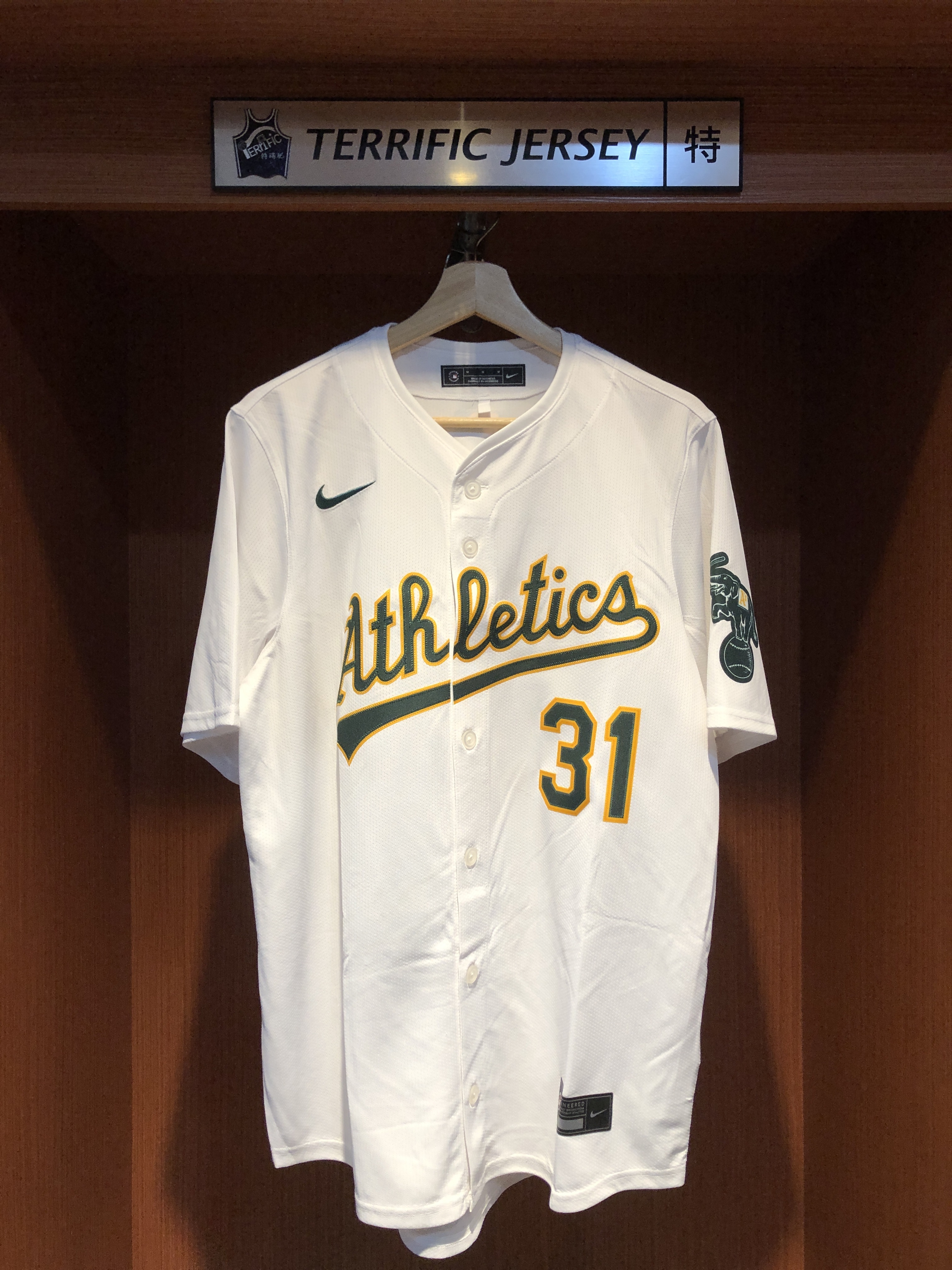 MLB球衣 Haewon #31 NMIXX 運動家白 Nike Limited Player Name Jersey 球迷版 熱轉印 全新