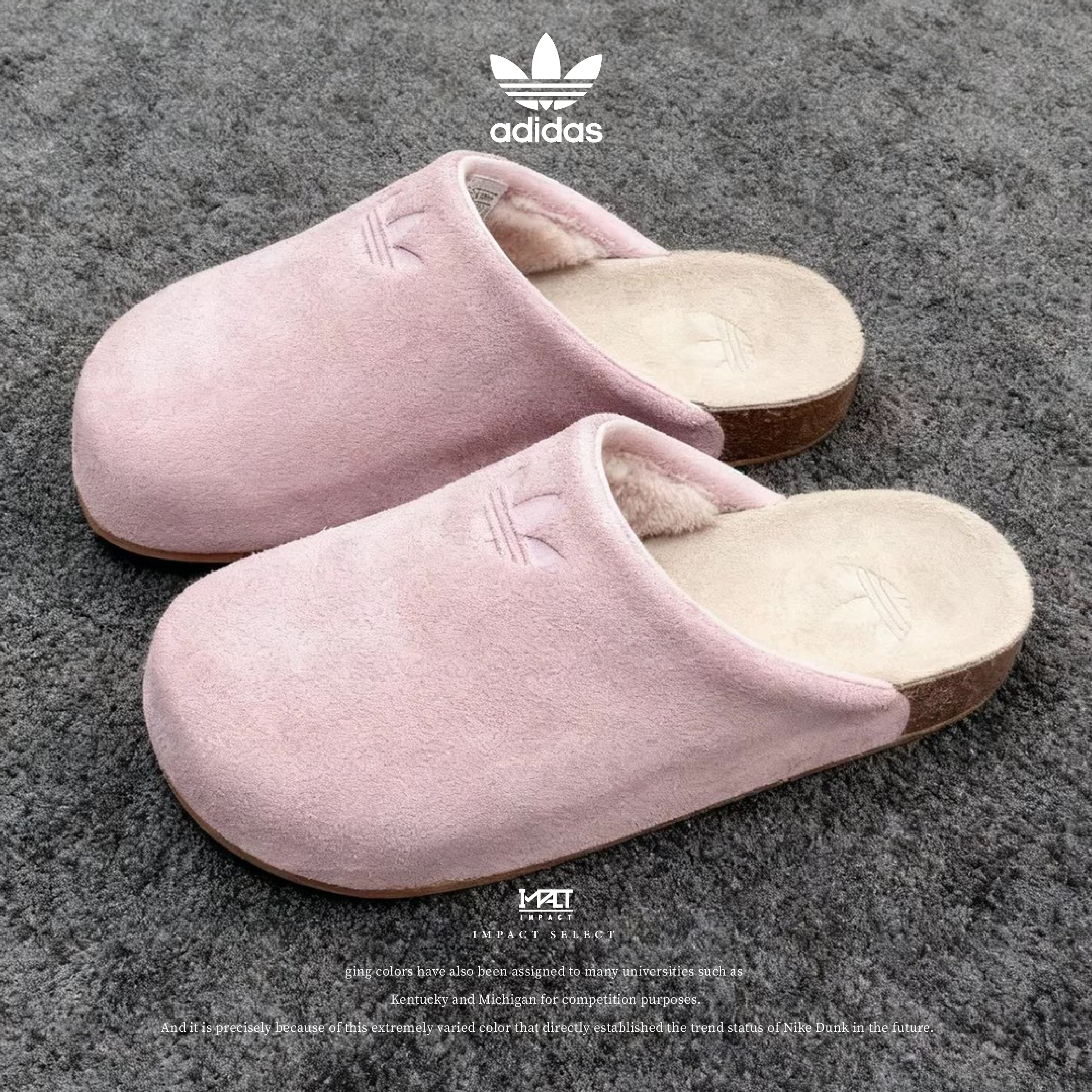 adidas originals Adimule 拖鞋 女款 紫泥波波/櫻花牛奶 JP8731/JP8732