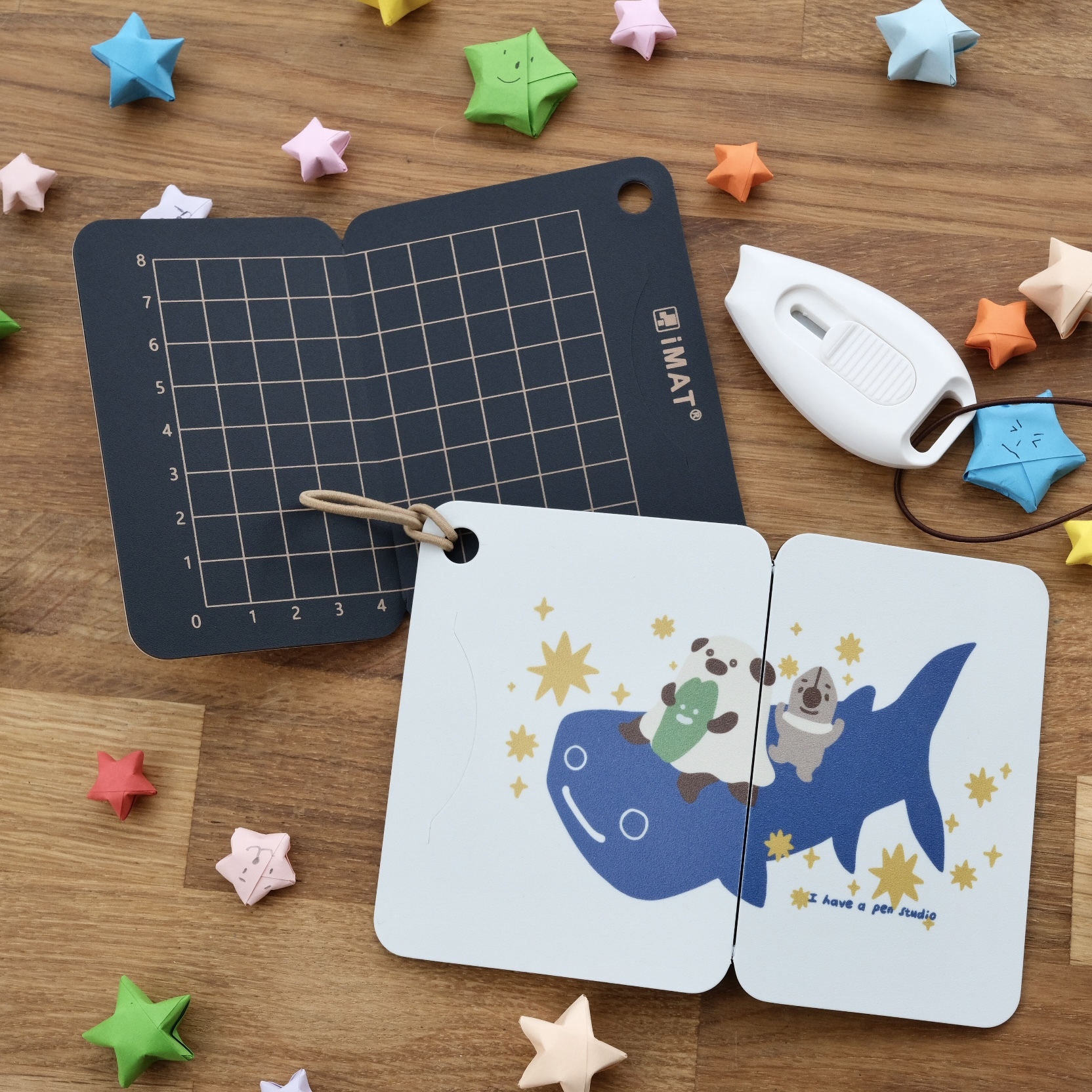 有筆限定 隨行迷你切割組(小切割墊+美工刀)｜IMAT 臺灣