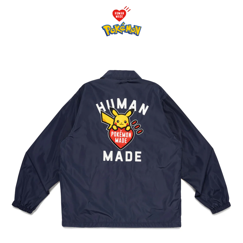 Human Made x POKEMON MADE COACH JACKET 皮卡丘電繡立領抽繩教練外