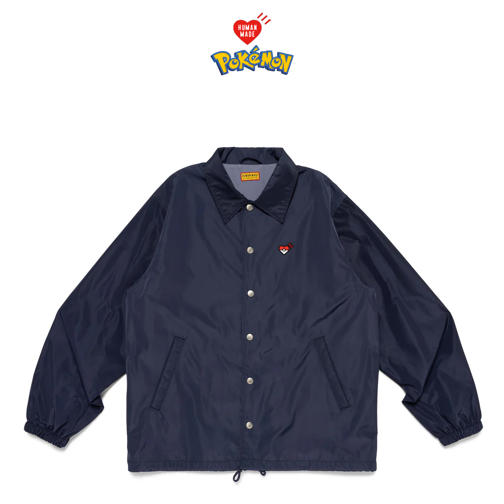 Human Made x POKEMON MADE COACH JACKET 皮卡丘電繡立領抽繩教練外