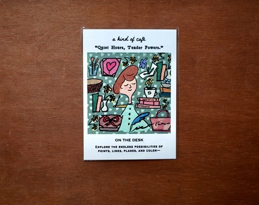 A Kind of cafe什物．On the desk 明信片