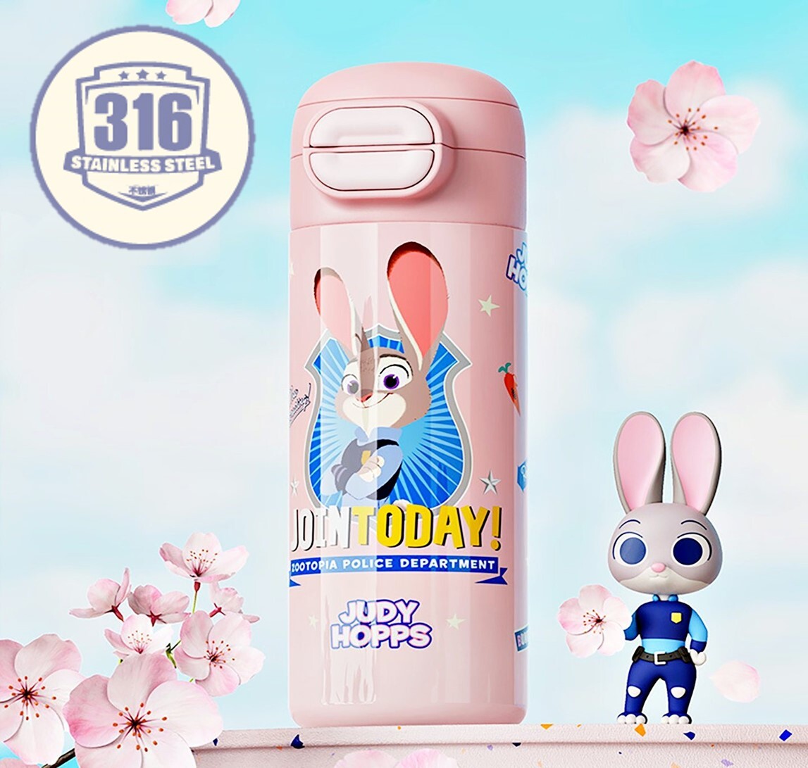 迪士尼優獸大都會 |兩段開合式吸管保溫杯 |朱迪