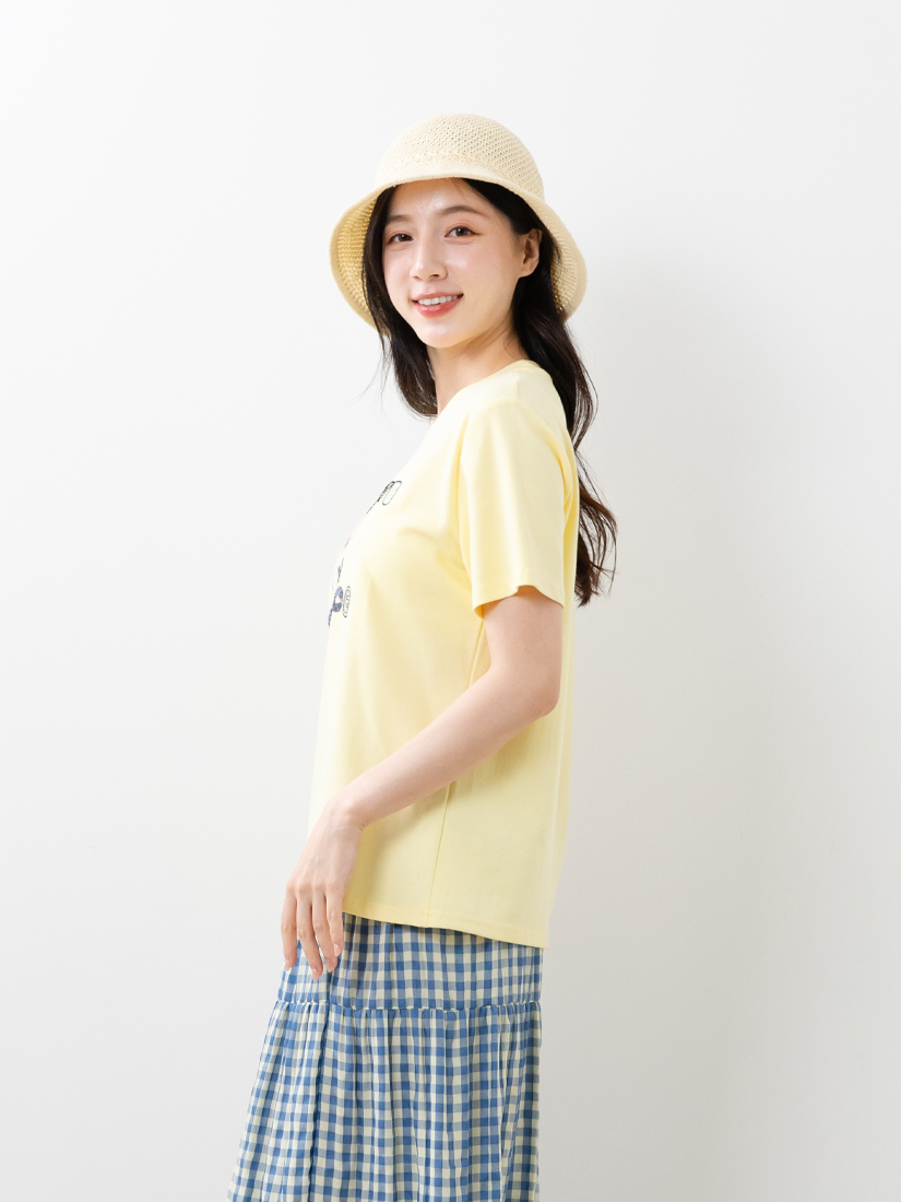 維他命漸層亮片字母短袖上衣