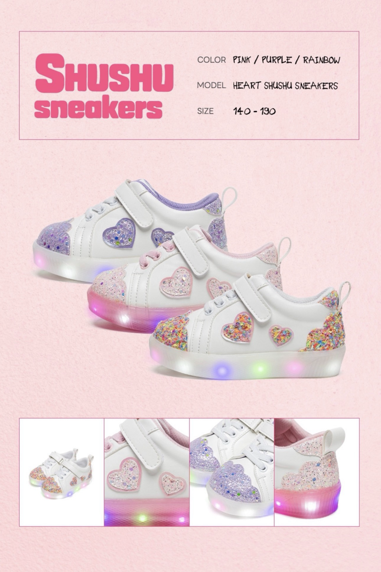 La Stella Heart Shushu LED Sneakers
