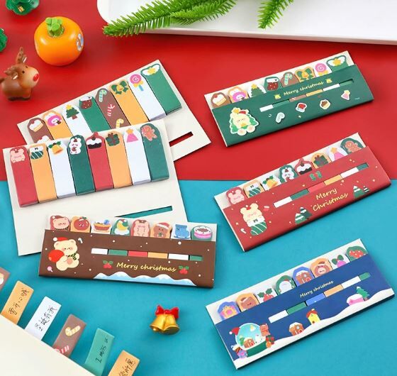 圣诞预购 圣诞排排站便利贴  120张 随机