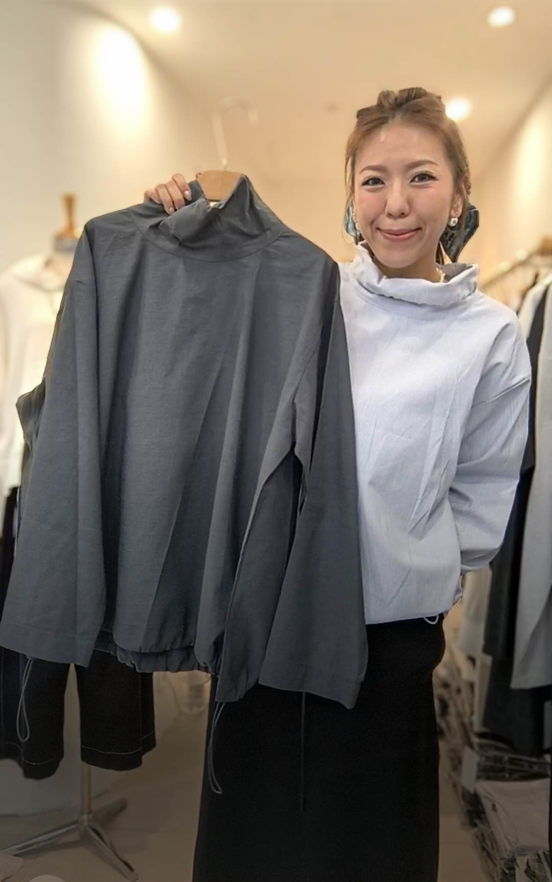 🥰K1104  ▶️條紋高領上衣 👉B:132cm L:65cm
