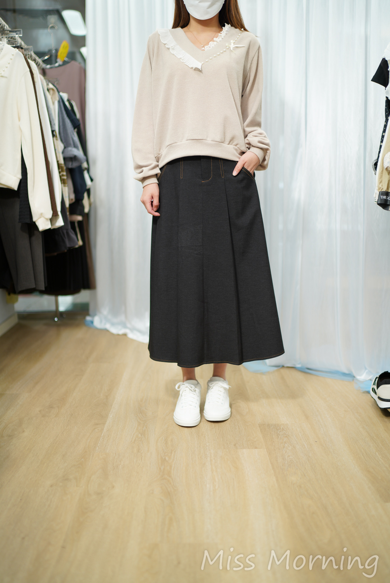 高質秀氣V領款上衣(14841)