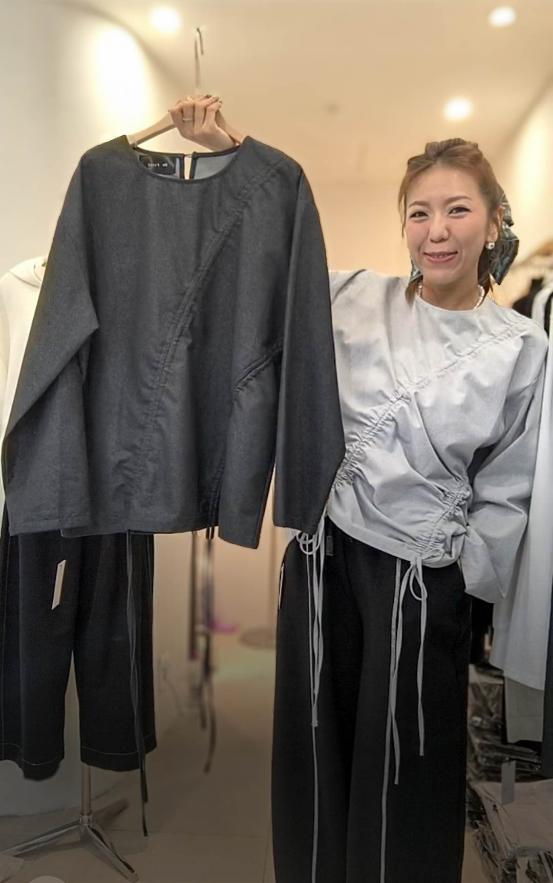 🥰K1197  ▶️雙抽繩上衣 👉B:130cm L:65cm