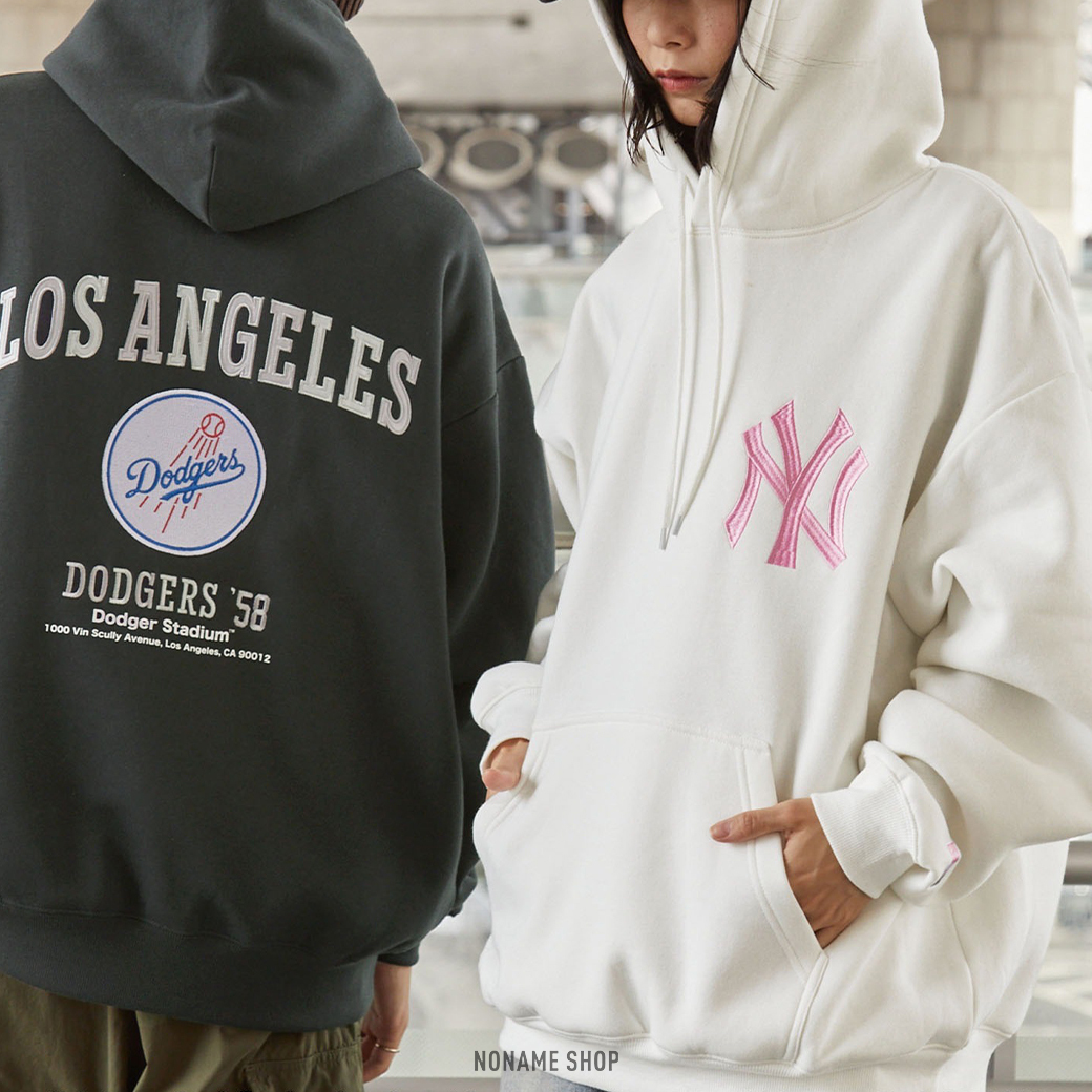 MLB 美國 職棒 大聯盟 大LOGO 復古 刺繡 寬鬆 帽TEE 七色 (男/女款)