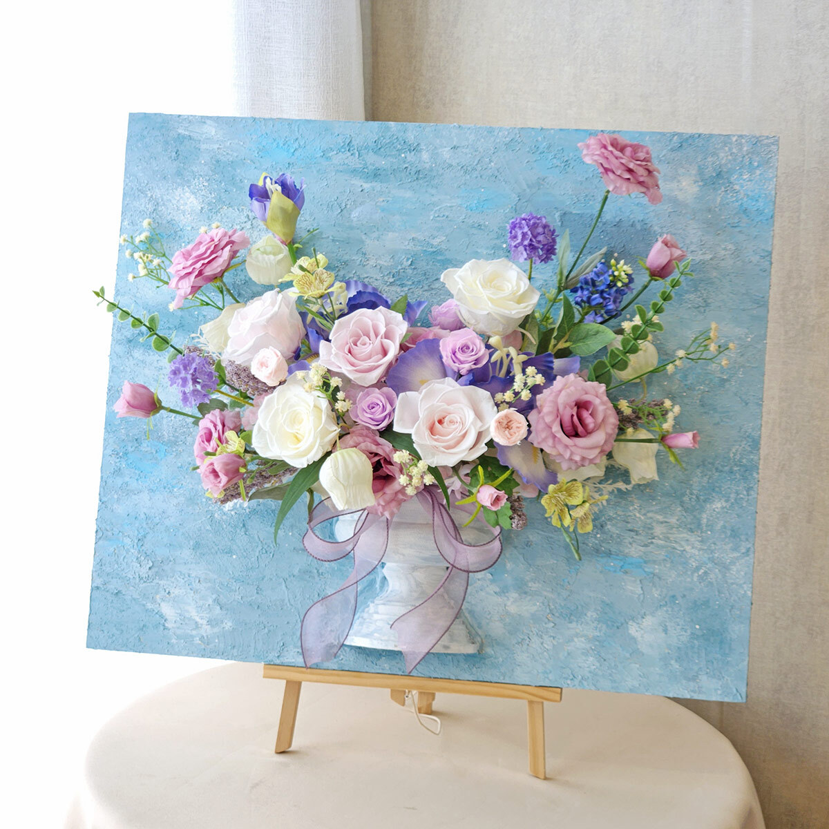 FD20｜湖畔靜謐立體花畫