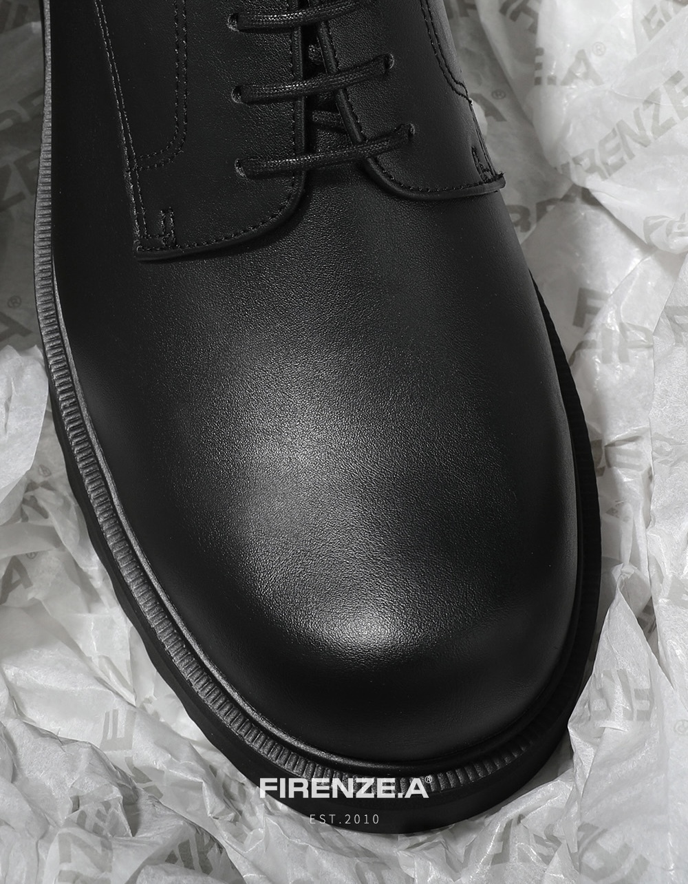 <義大利手工皮鞋🇮🇹>Firenze Atelier Second A 韓國 霧面 圓頭 德比鞋 皮鞋 黑