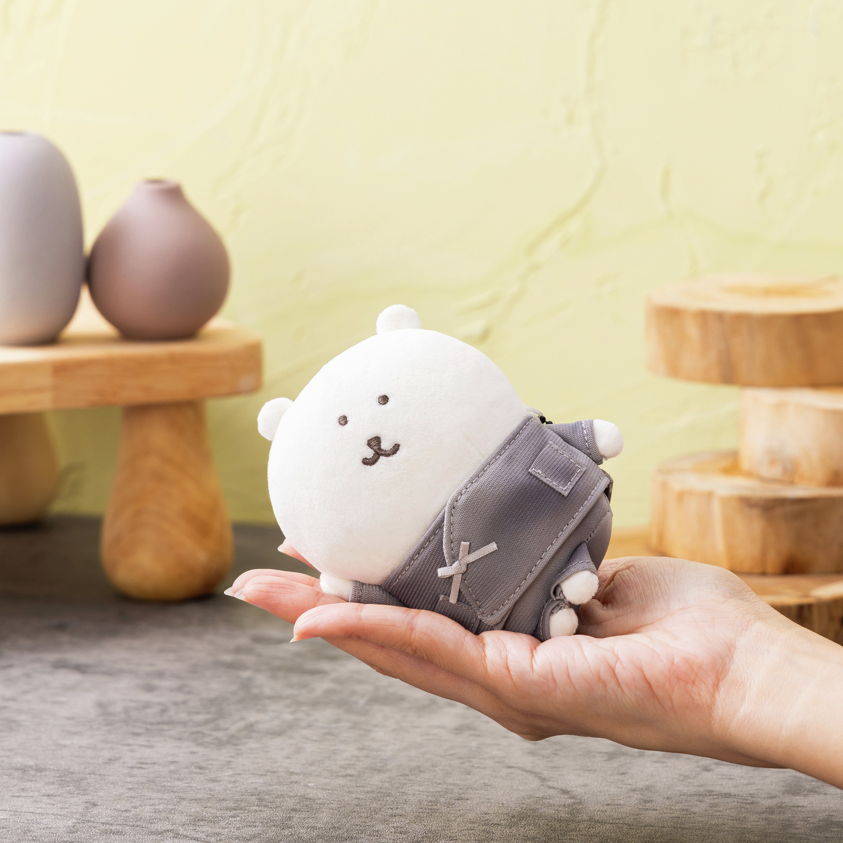 預訂｜素描風 工作服白熊 公仔吊飾