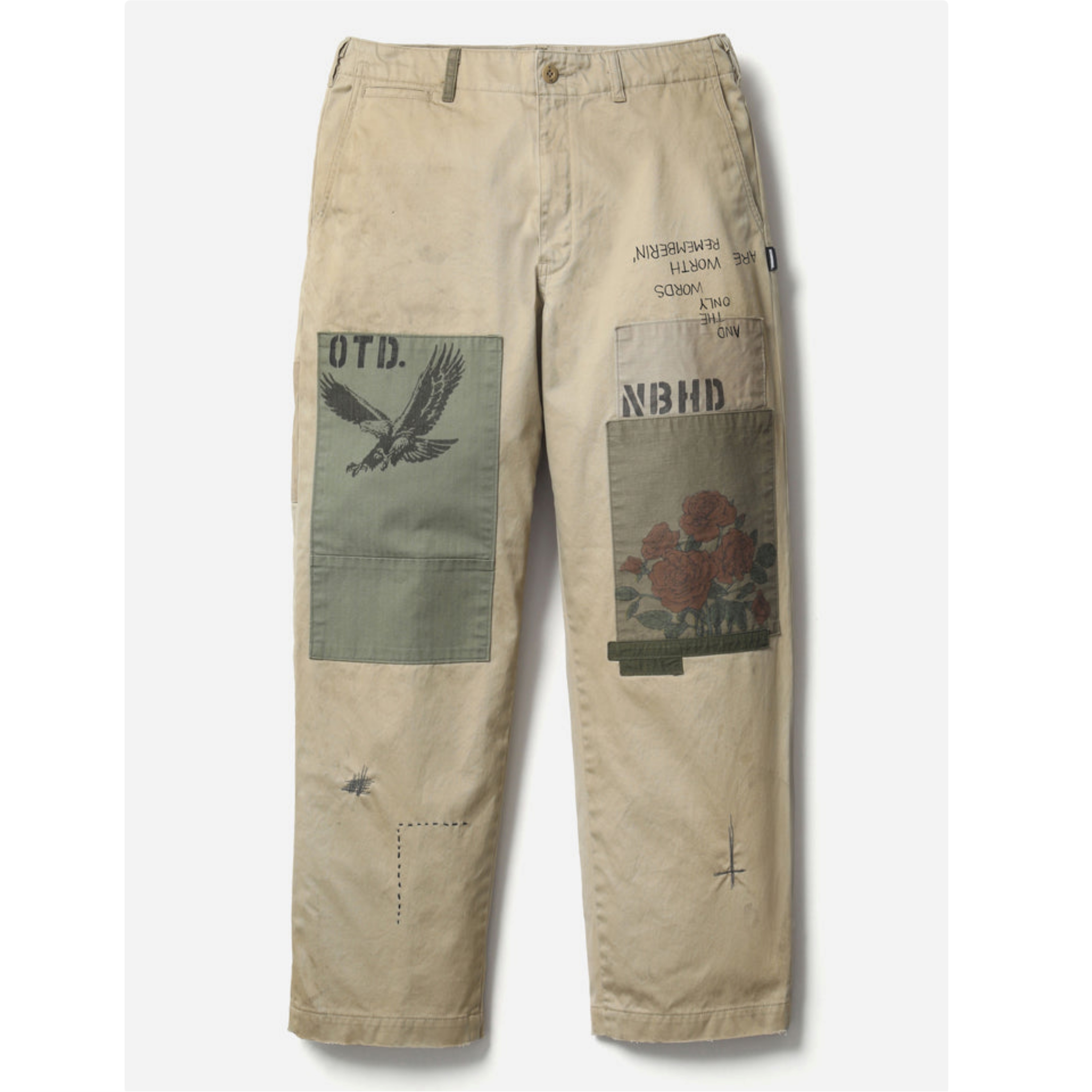 2025AW NEIGHBORHOOD NH X OOTD . SAVAGE CHINO PANTS 聯名 破壞 工作褲 長褲 現貨 252SPODN-PTM02