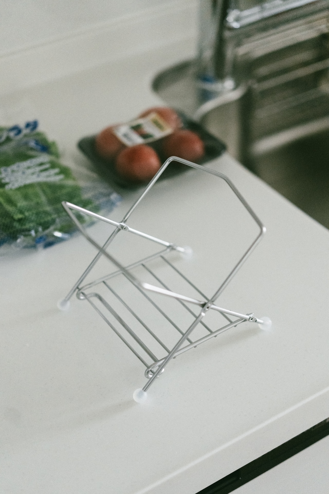 AUX 日本製廣口易丟折疊式不沾桌萬用垃圾架