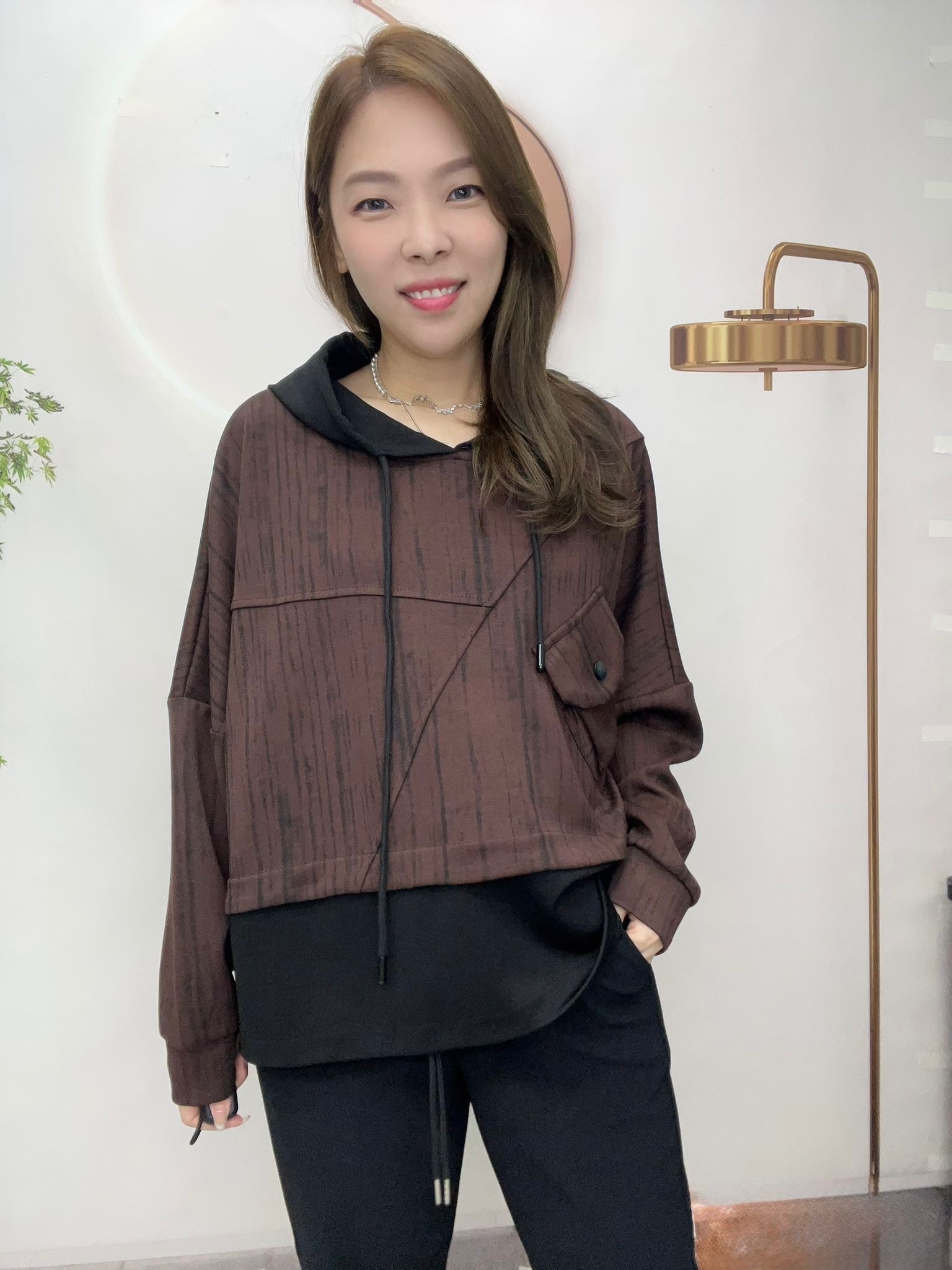 Mar 韓國有帽扎染top~114B