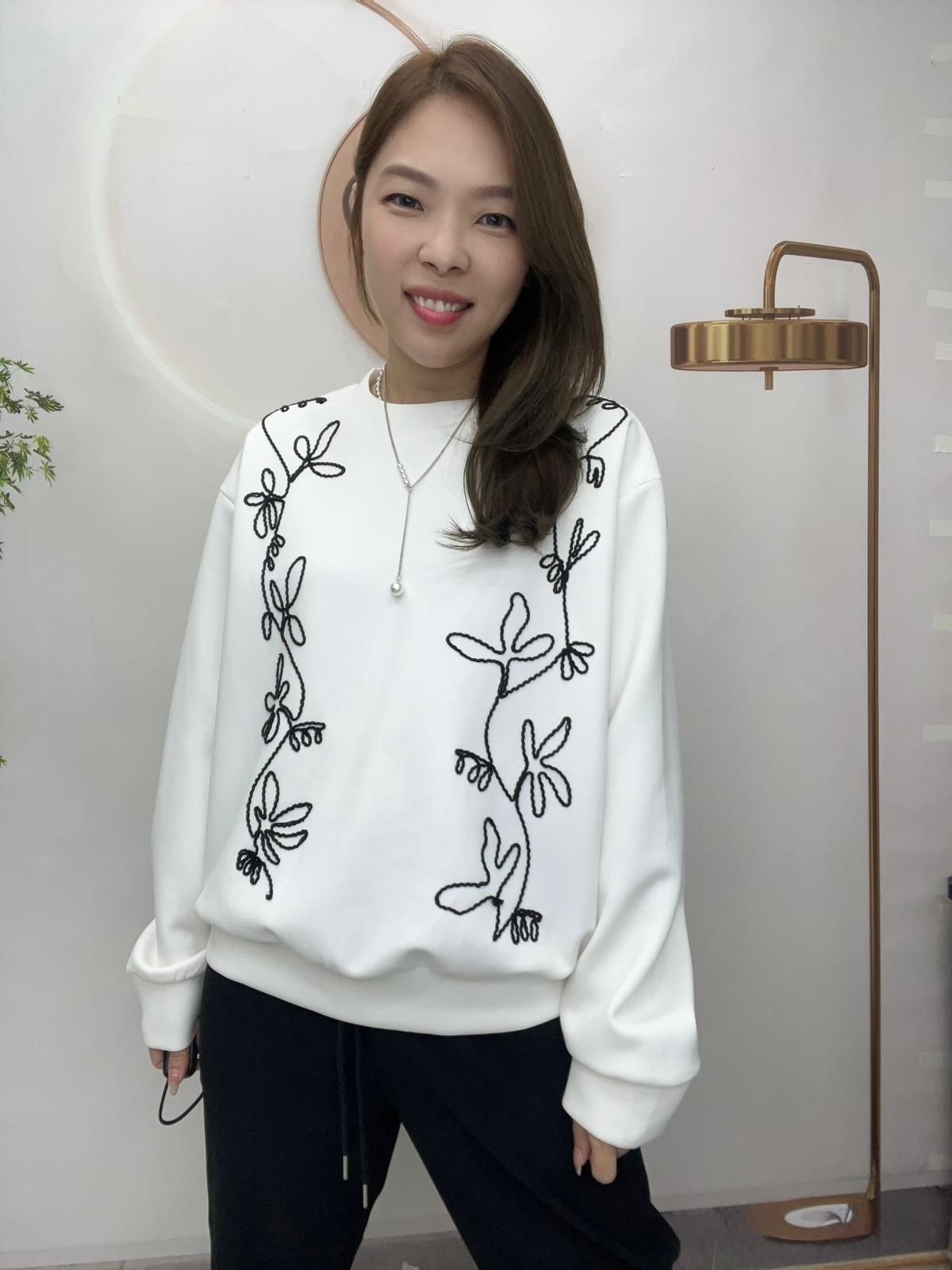 韓國立體車花線top~114D