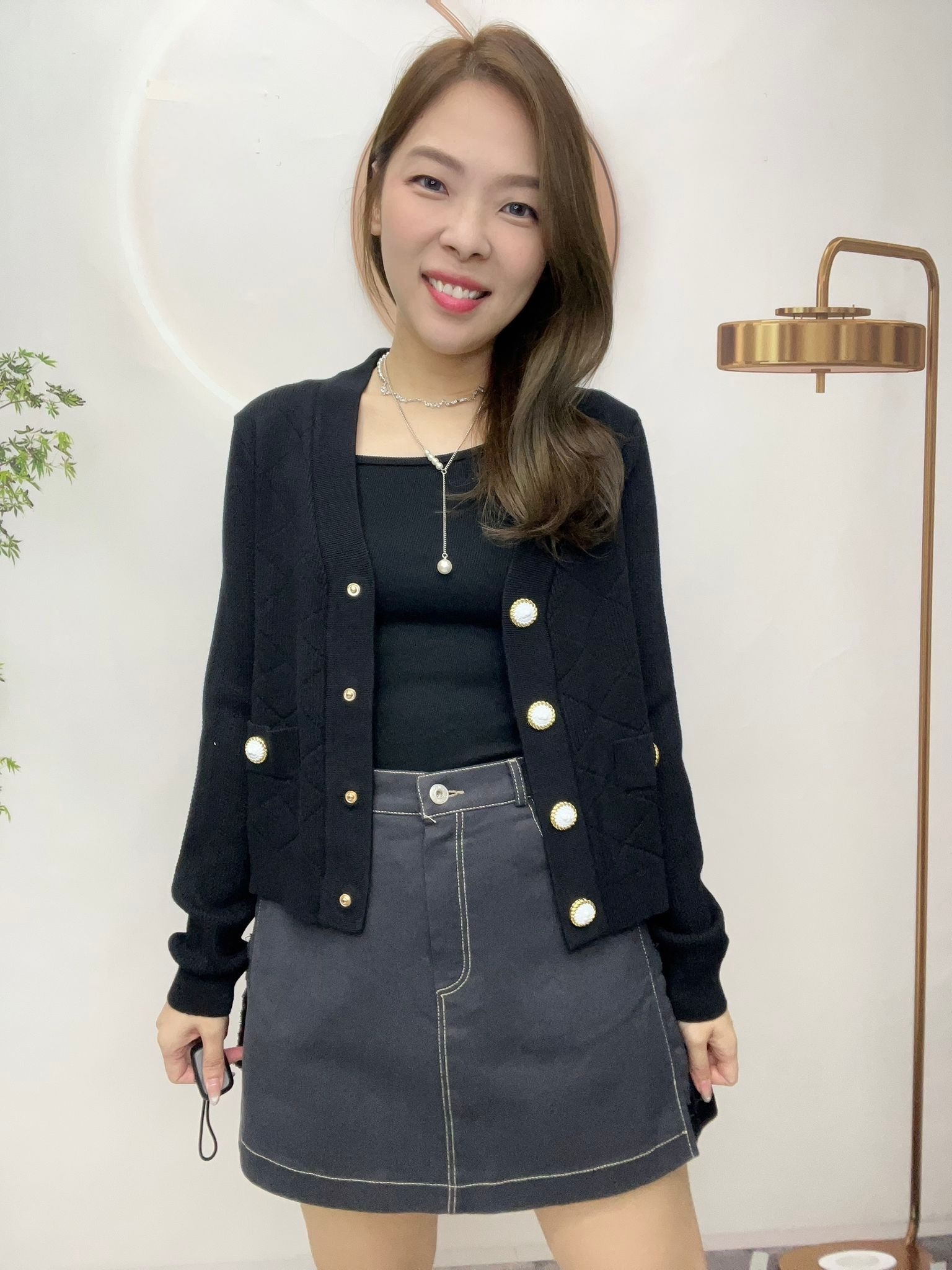 韓國高質菱格外套～114J