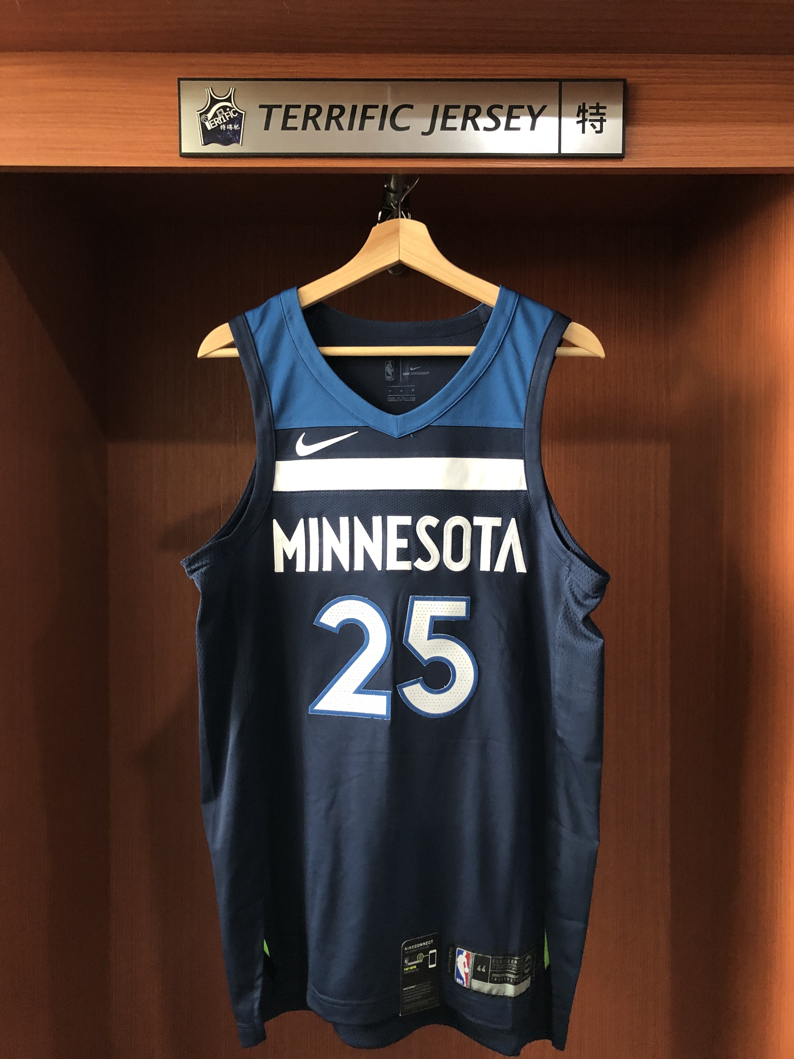 NBA球衣 Derrick Rose 明尼蘇達灰狼深藍 Icon Nike Authentic 球員版 電繡 全新