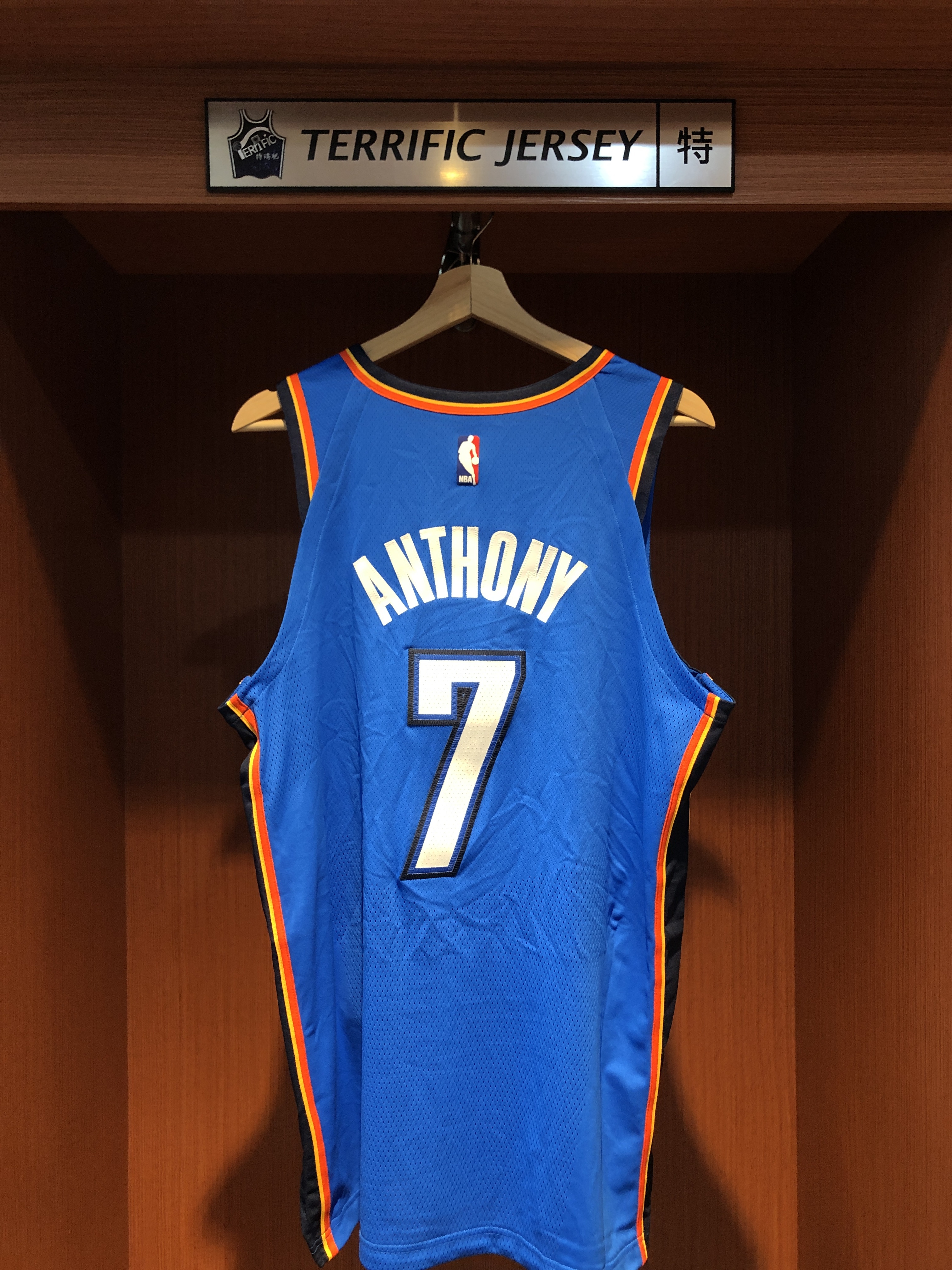 NBA球衣 Carmelo Anthony 奧克拉荷馬雷霆藍 Icon Nike Authentic 球員版 電繡 全新