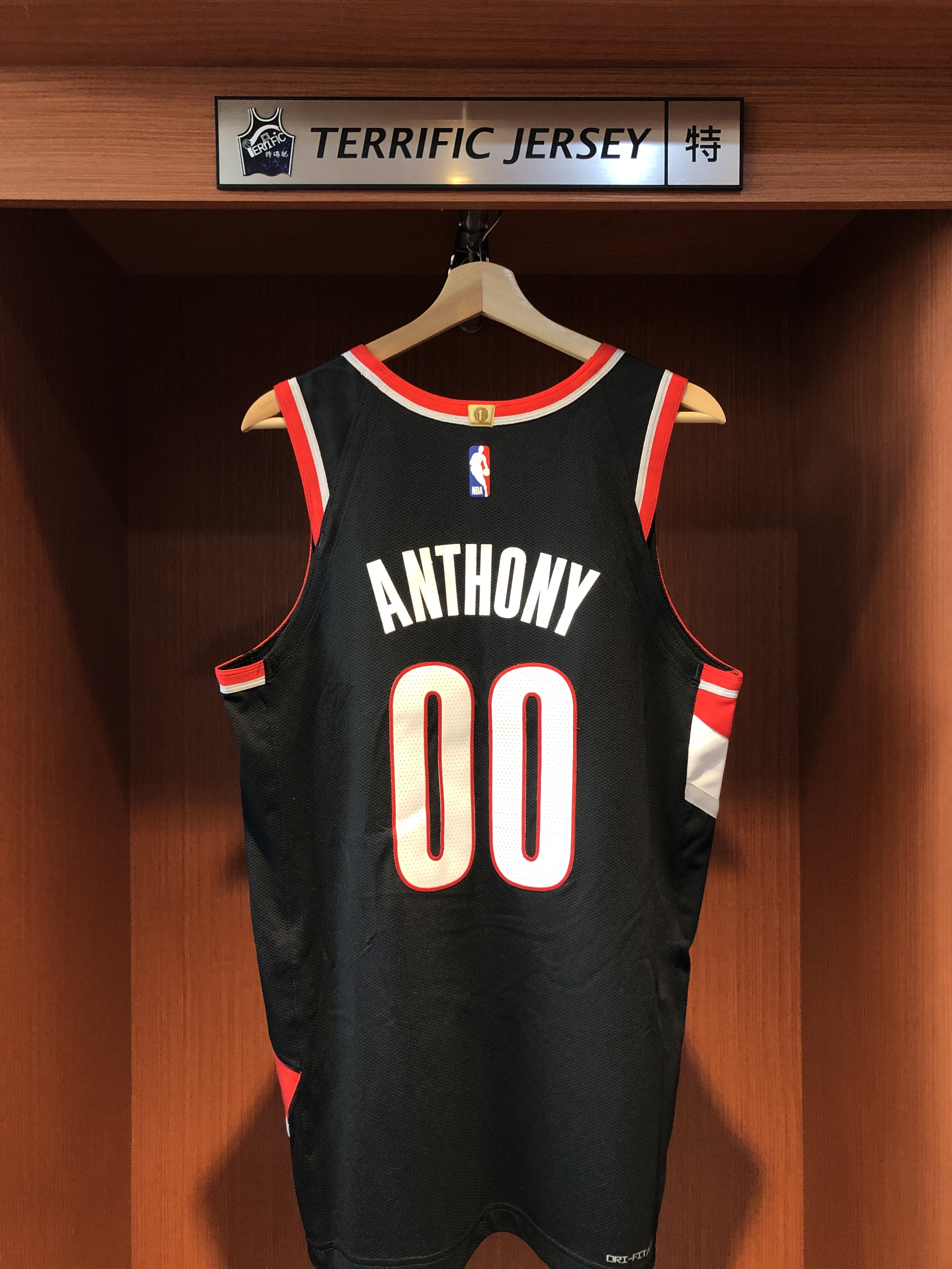 NBA球衣 Carmelo Anthony 波特蘭拓荒者黑 Icon Nike Authentic 球員版 電繡 全新