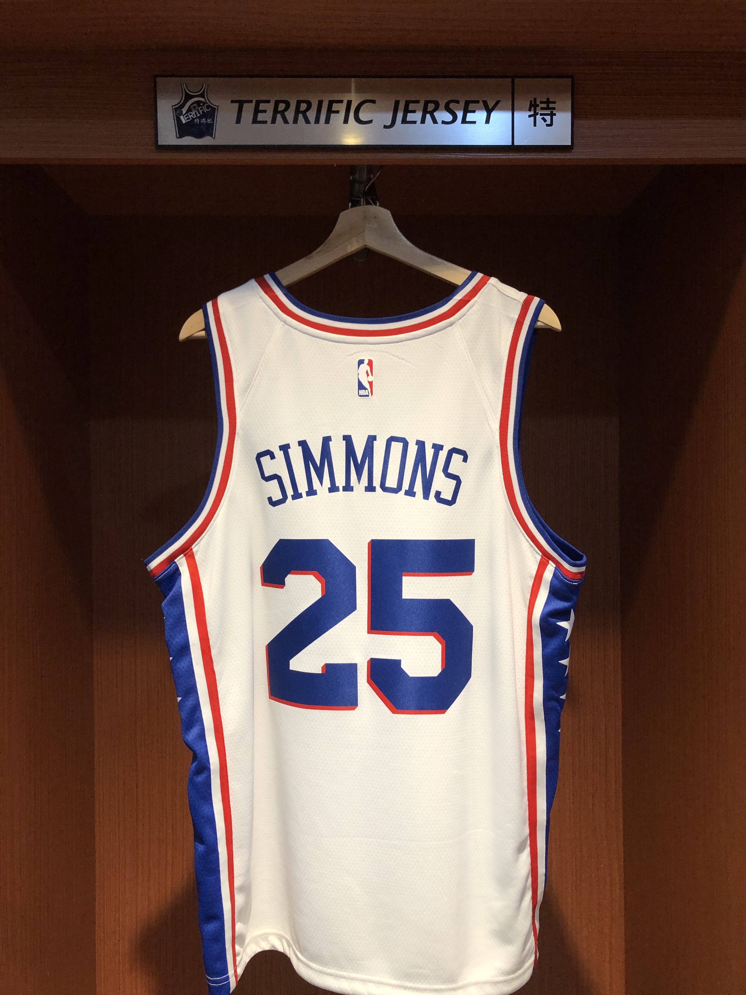 NBA球衣 Ben Simmons 費城七六人白 Association Nike Swingman 球迷版 熱轉印 含贊助商標 全新