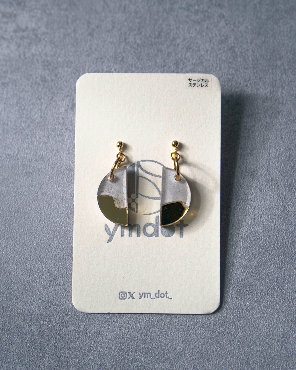 [ymdot] 溶月 | 白色 | NO.1 耳針