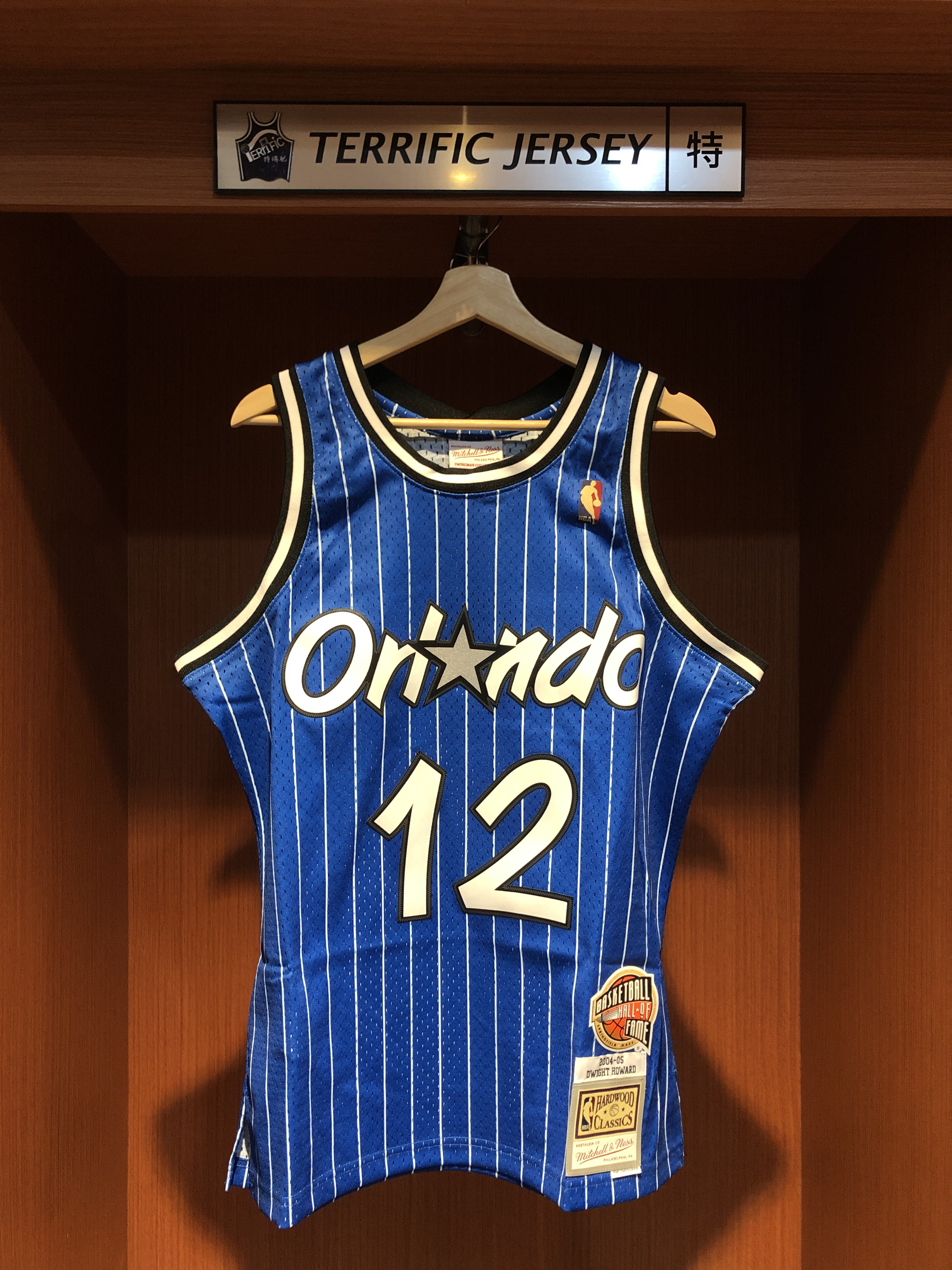 NBA球衣 Dwight Howard 奧蘭多魔術藍條紋 HOF 名人堂 M&N Swingman 球迷版 熱轉印 全新