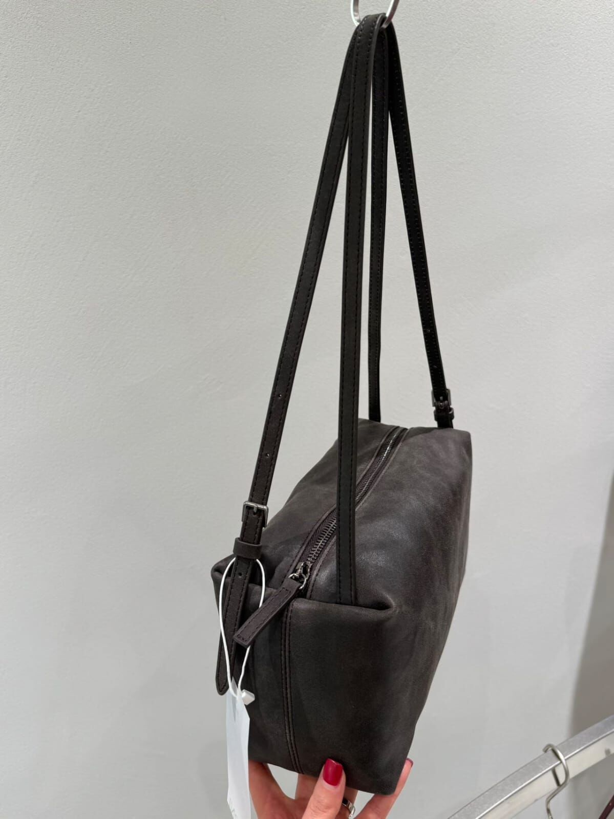 DN5001 牛皮牛仔拼接長筒型單肩包