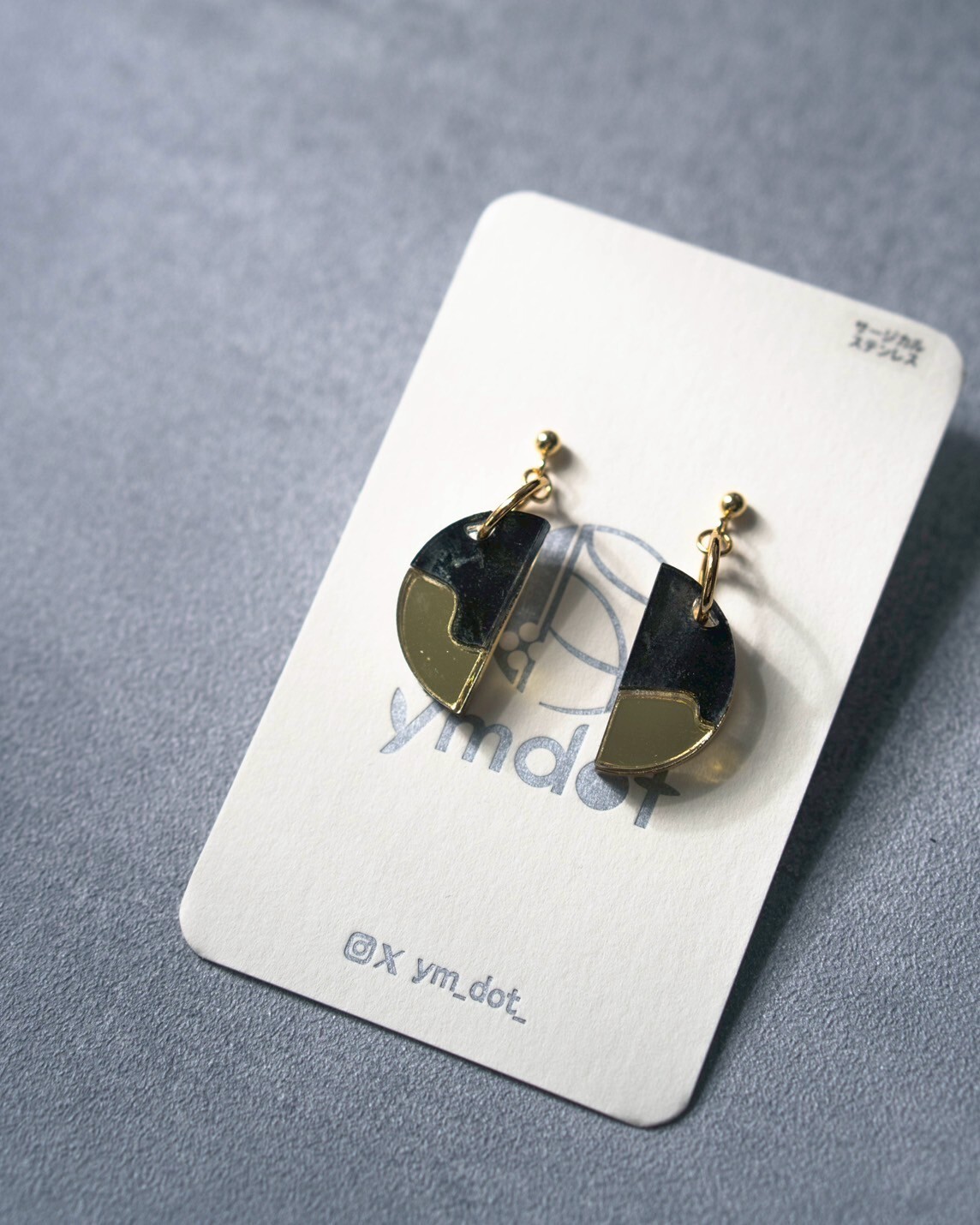 [ymdot] 溶月 | 黑色 | NO.2 耳夾