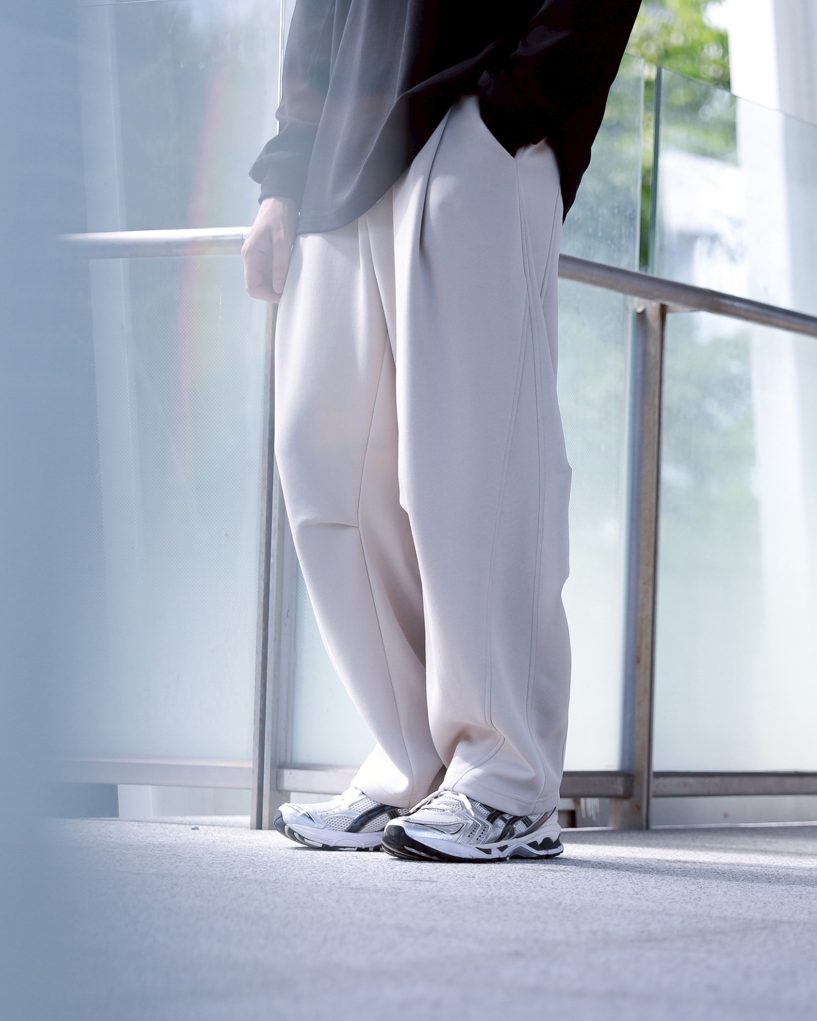 彎刀褲 棉質 寬版 立體剪裁 彎刀棉褲【 FUZY 】- P202546