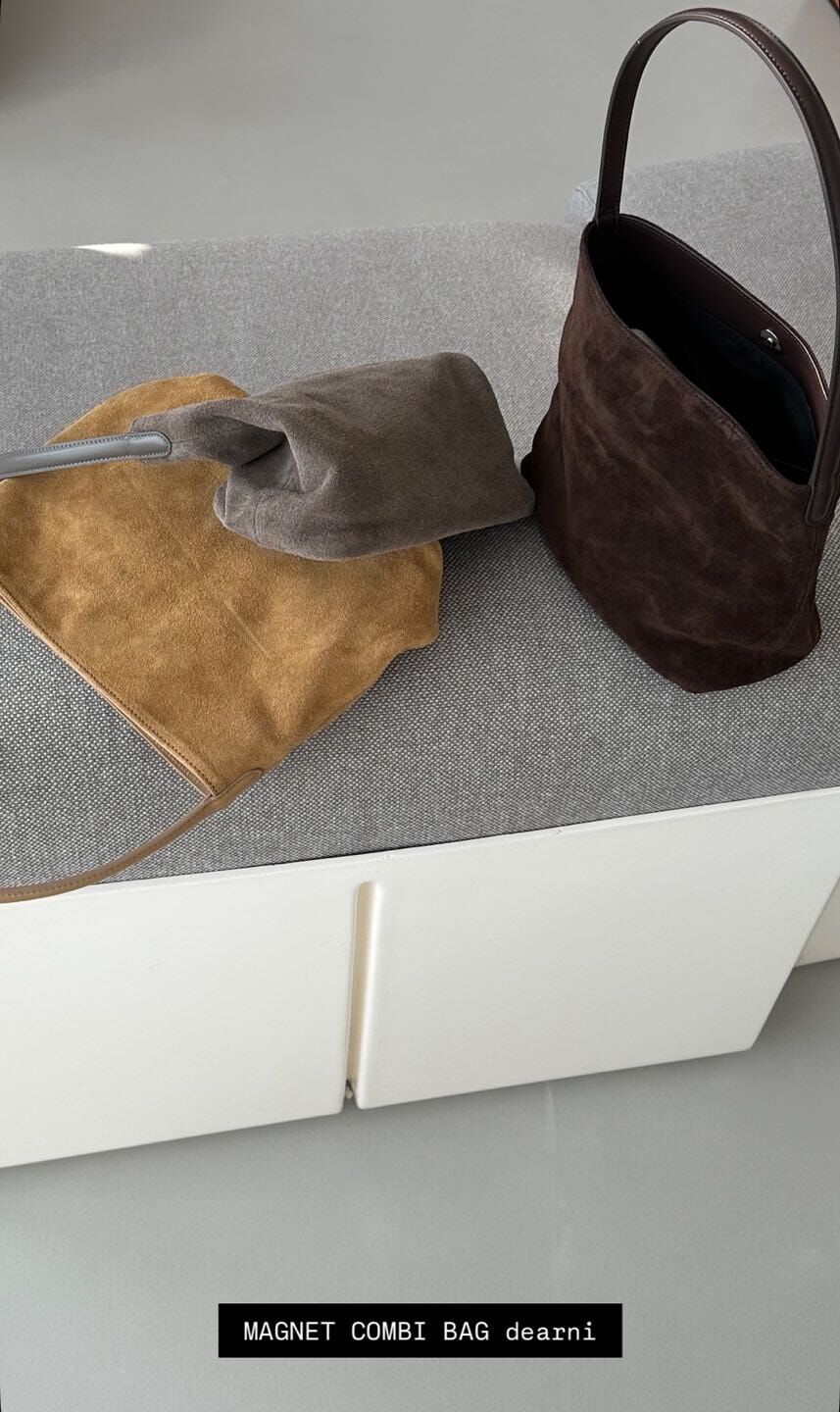 DN5009 麂皮牛皮單肩包