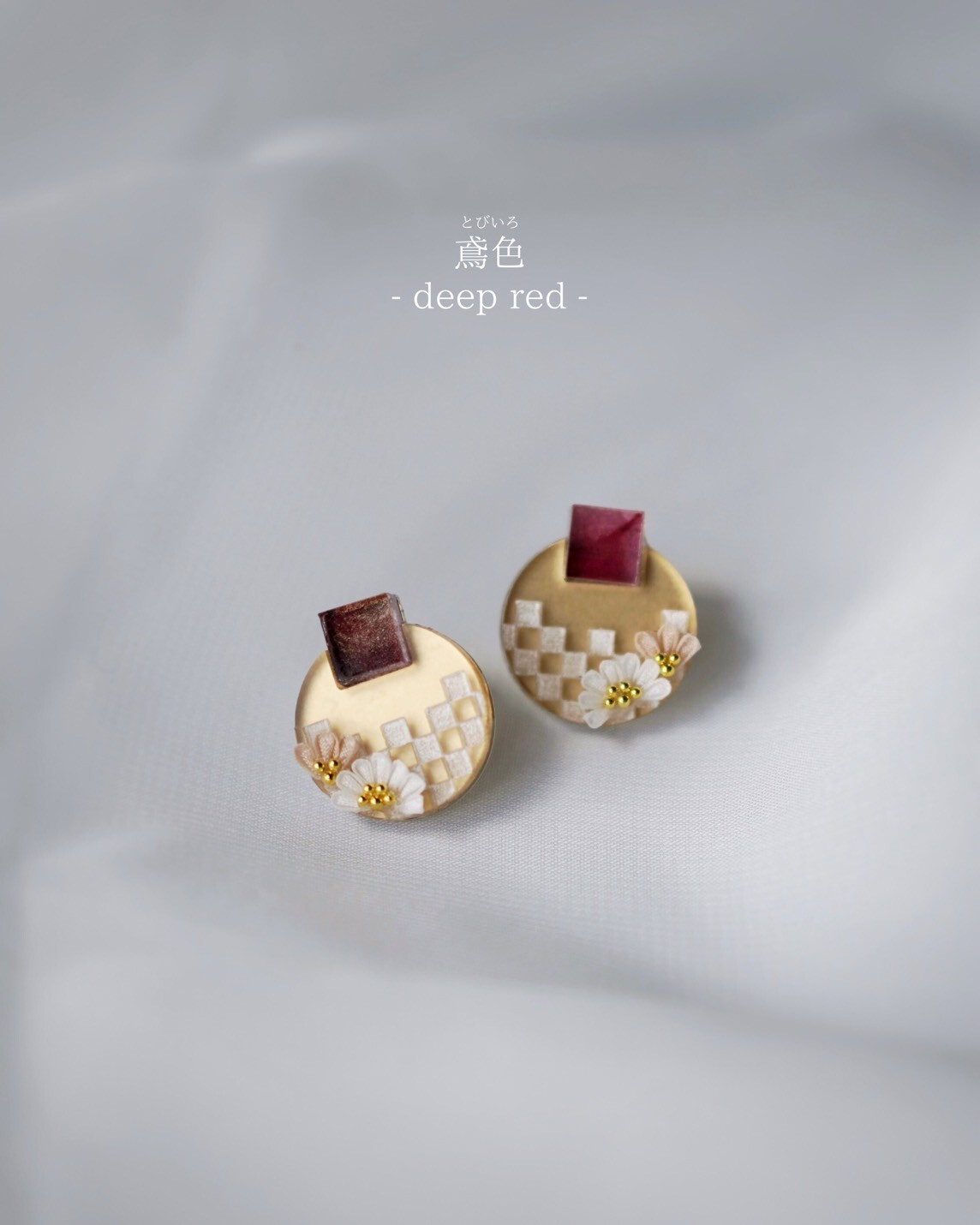 [ymdot] 華彩 | 紅 | NO.8 耳夾