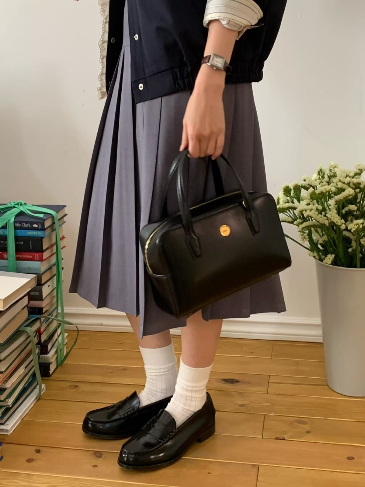 LN5015 火漆章波士頓牛皮手提包